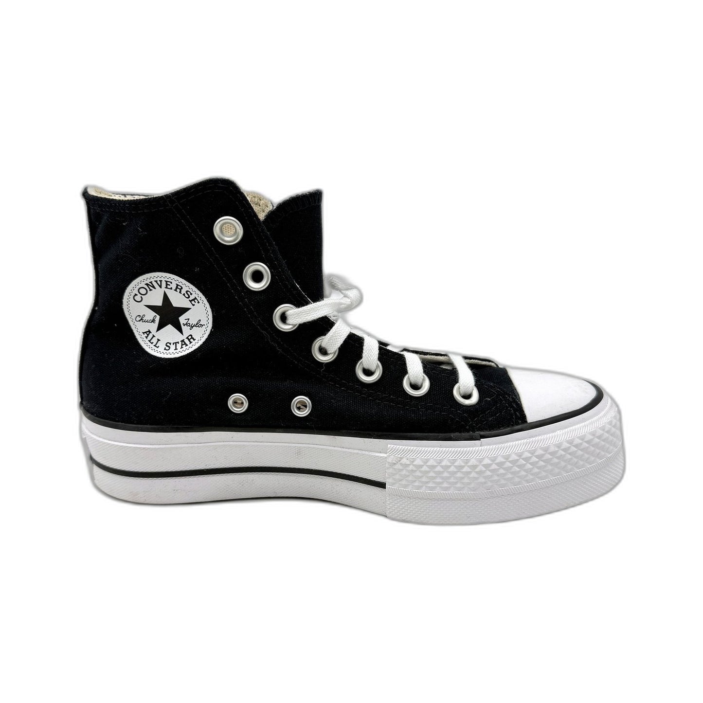 Converse Womens All Star High-Top Sneakers Black Canvas Rubber Sole US 5 DEMO