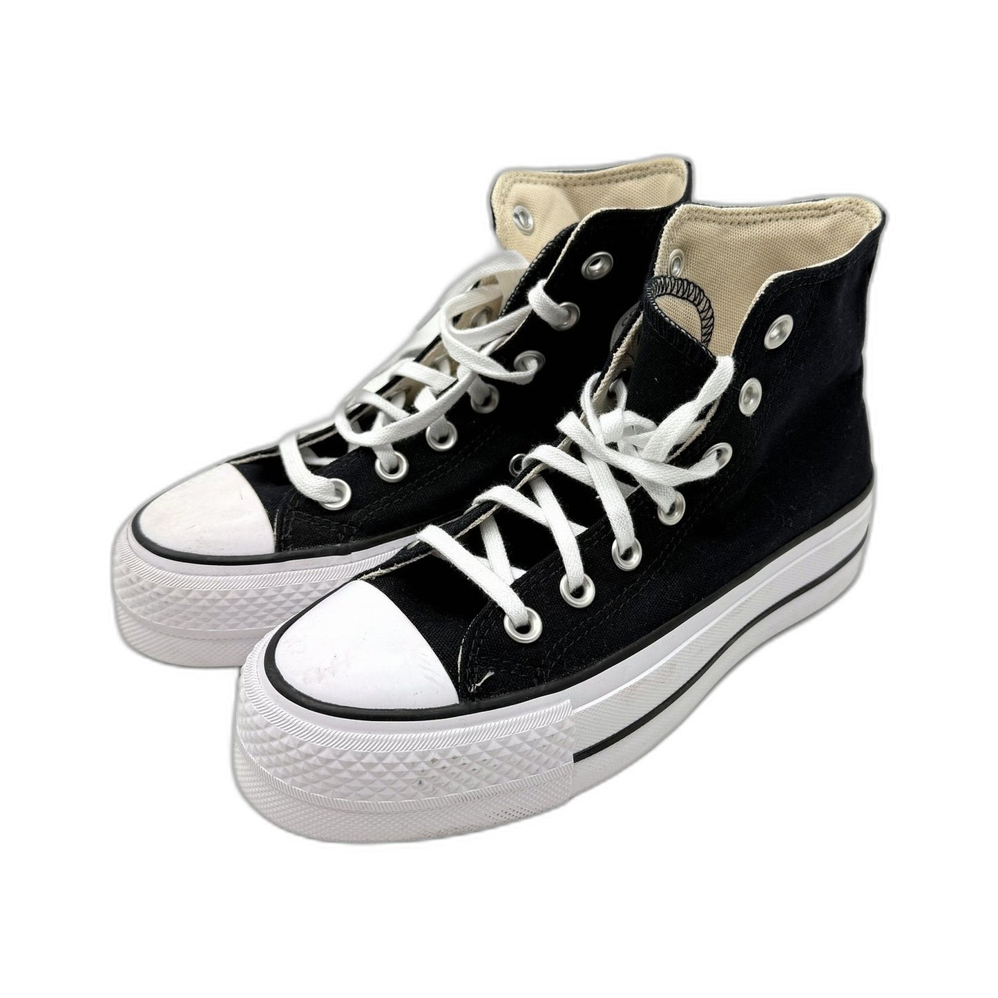 Converse Womens All Star High-Top Sneakers Black Canvas Rubber Sole US 5 DEMO