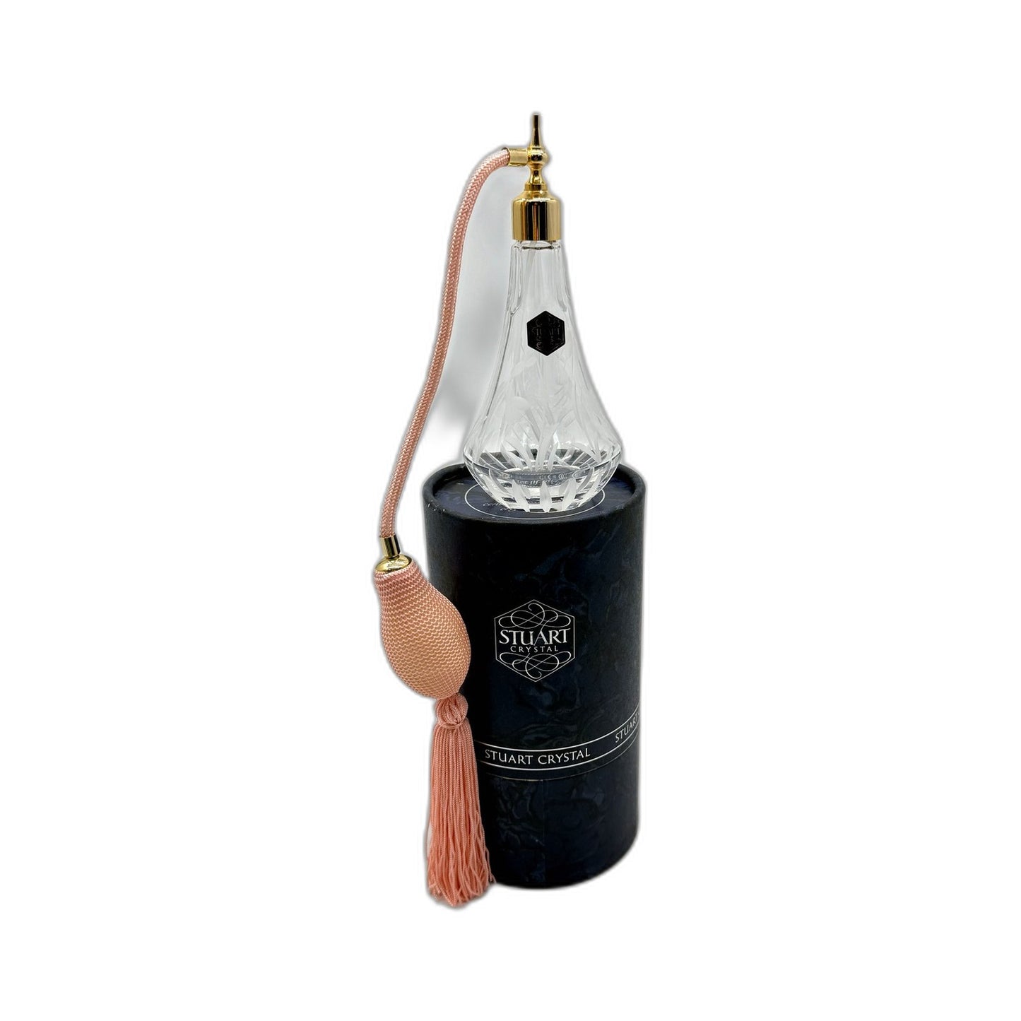 Stuart Crystal Clear Glass Full Lead Crystal Decorative Perfume Atomizer Sprayer
