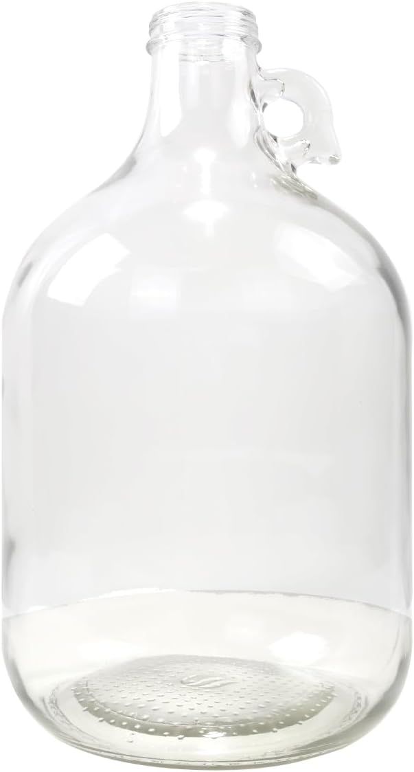 SZZ 5 Litre Glass Demijohn Fermenter with Screw Top Lid Heavy Duty Clear NEW
