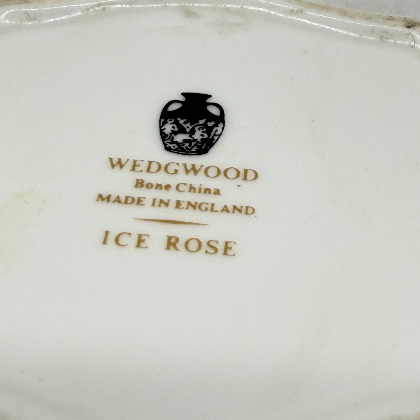 Wedgwood Ice Rose Decorative Floral Scalloped Edge Bone China Trinket Plate