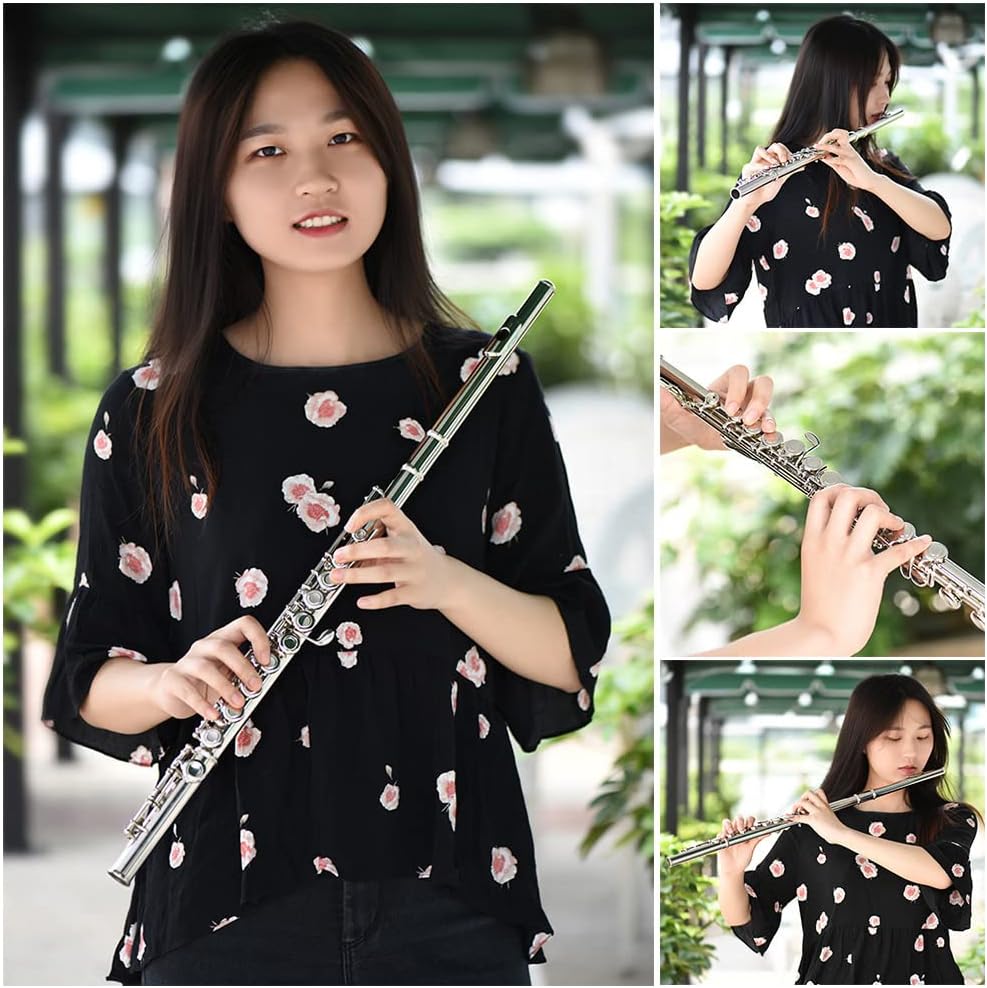 YaSao Closed Flutes Hole Cupronickel C Key Flute Instrument For Beginners NEW