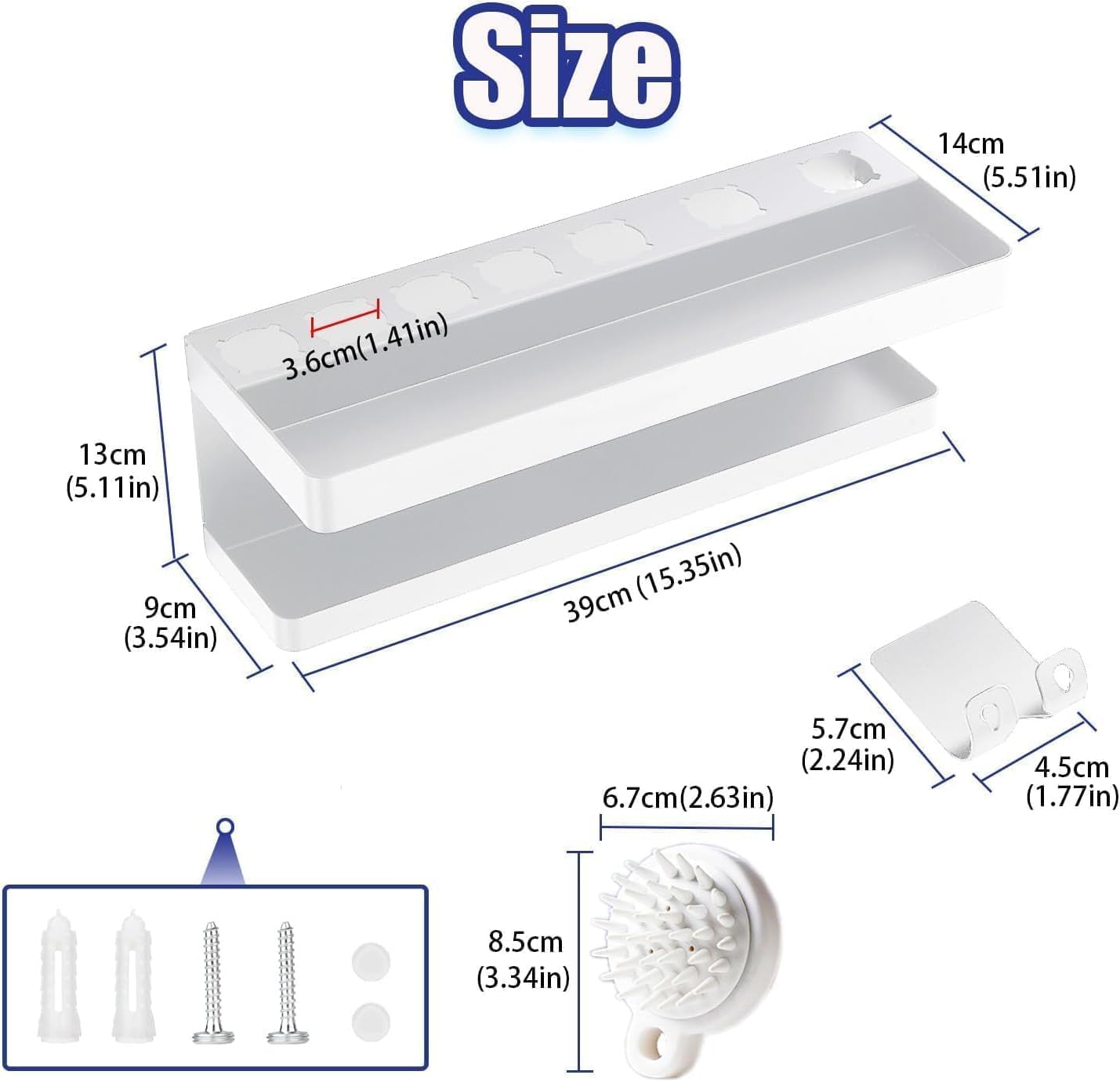 Wall Mounted Makeup Display Case Holder for Dyson Airwrap Accessories Cream NEW