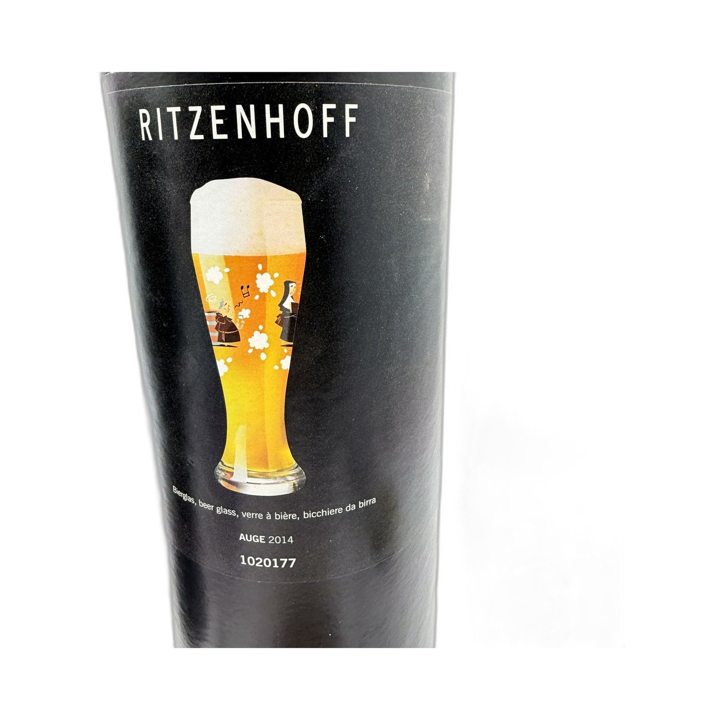 Ritzenhoff Illustrated Standard Beer Glass 2 Piece Unique Glassware Boxed