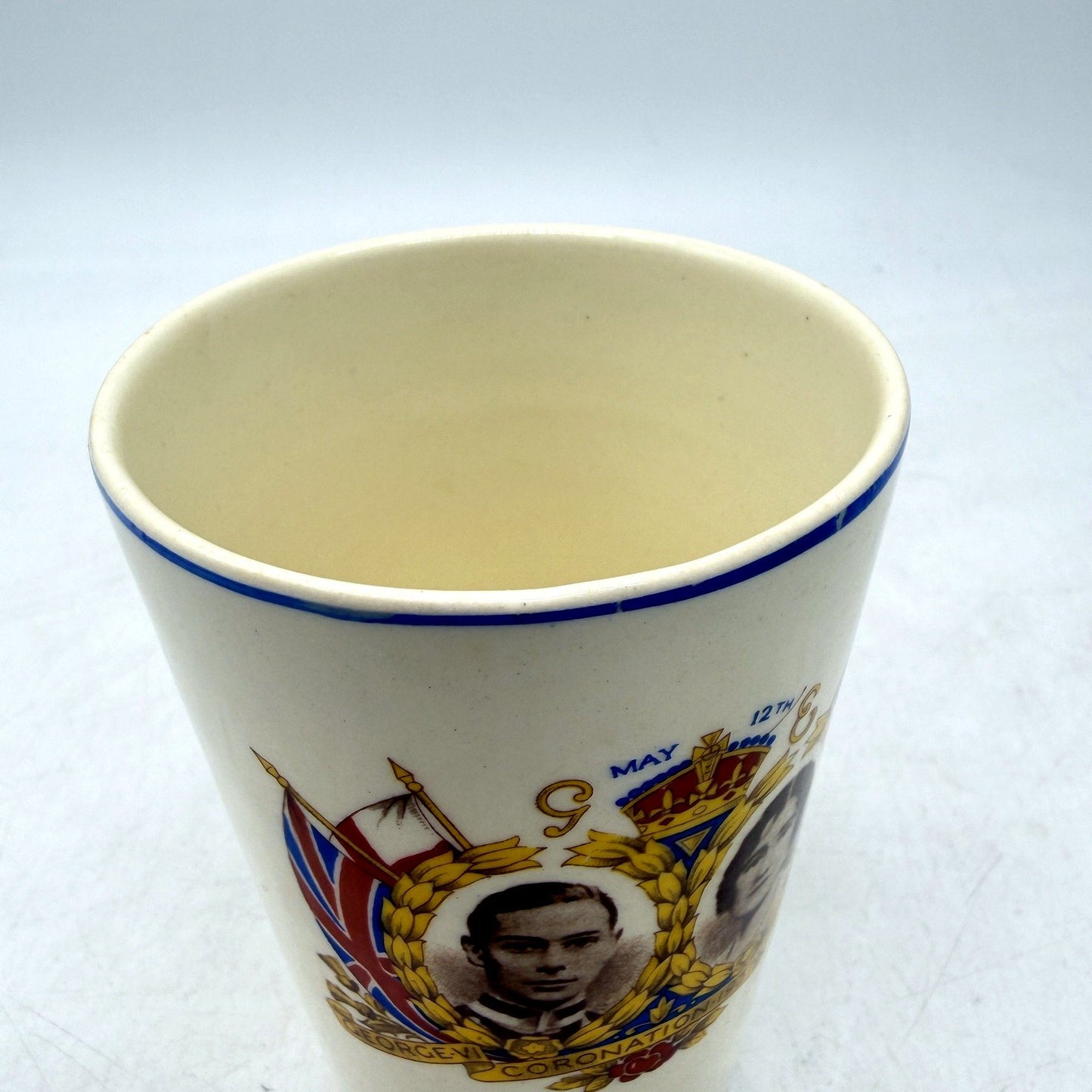 Antique J & G Meakin England 1937 Commemorative Coronation Ceramic Cup