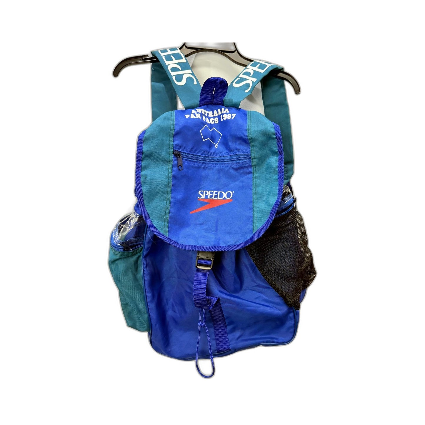 COLLECTABLE Speedo Australia Pan Pacs 1997 Backpack Nylon Blue Teal Lightweight