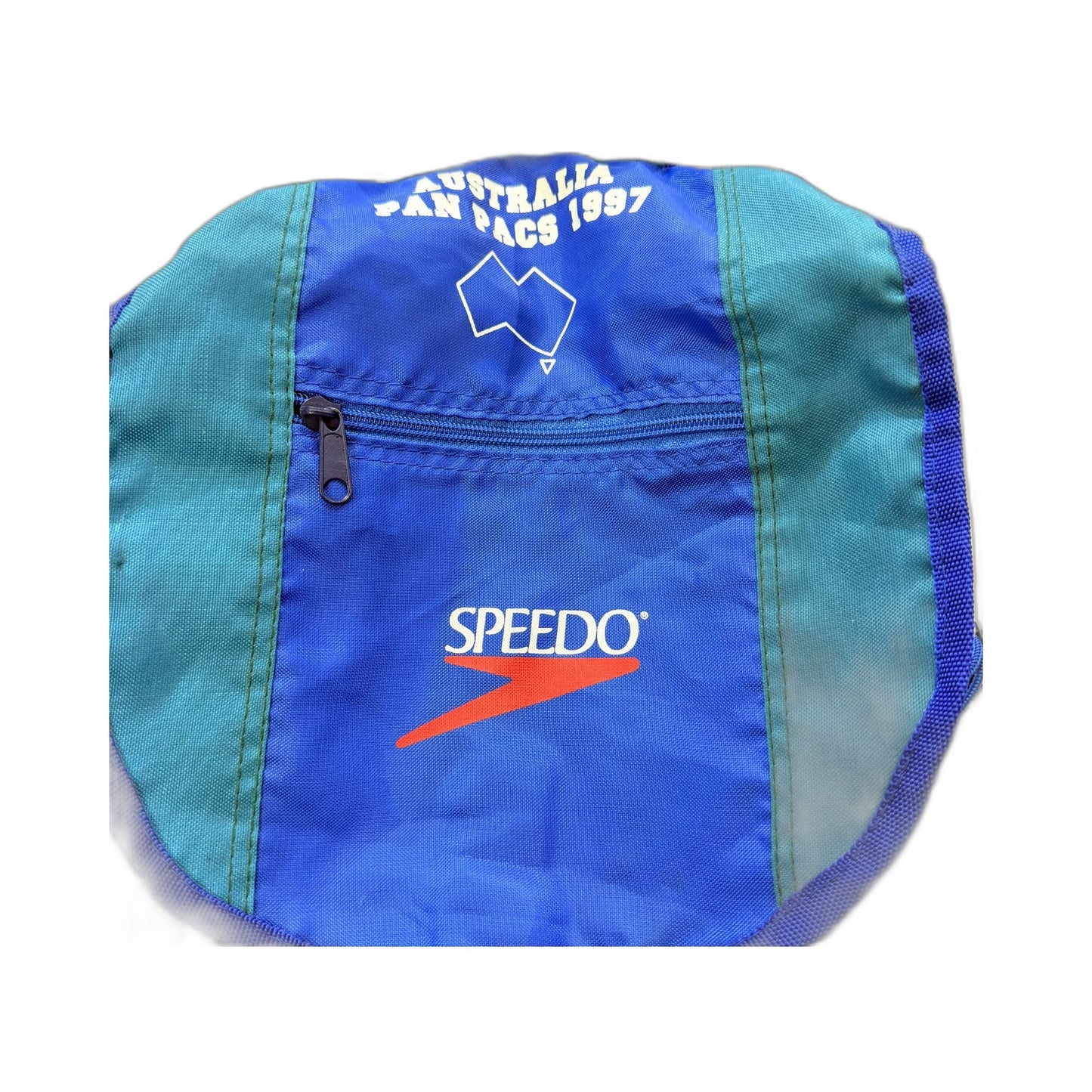 COLLECTABLE Speedo Australia Pan Pacs 1997 Backpack Nylon Blue Teal Lightweight