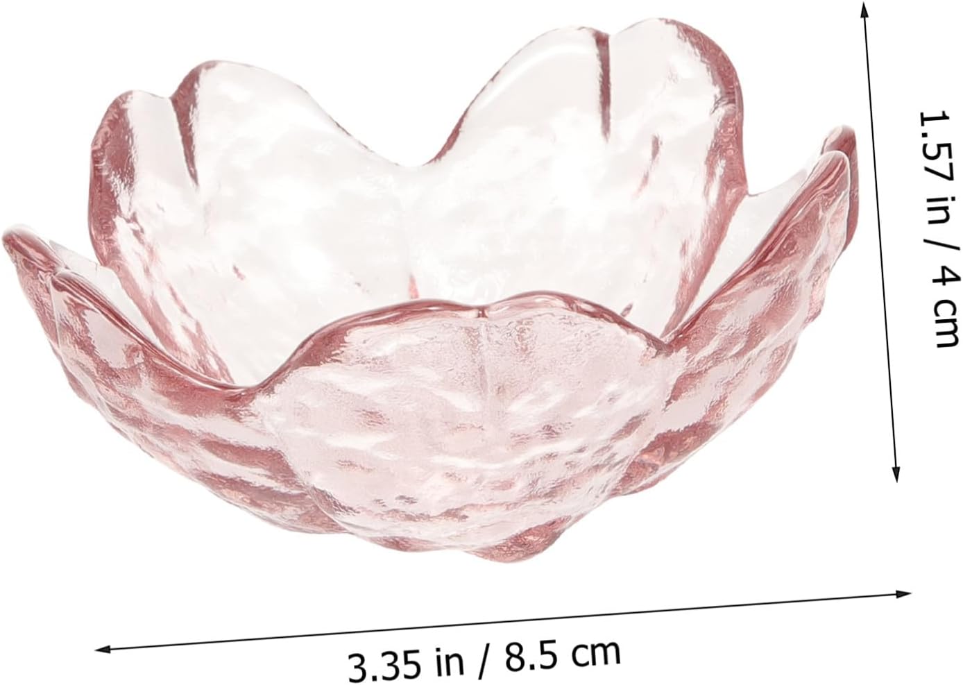 Healeved Pink Flower Glass Facial Mini Bowls with Spoons Essential Oil Dish NEW