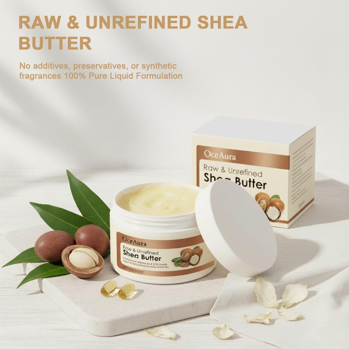 TTALLENI Organic Unrefined Shea Butter Body Moisturizer - Natural Raw NEW