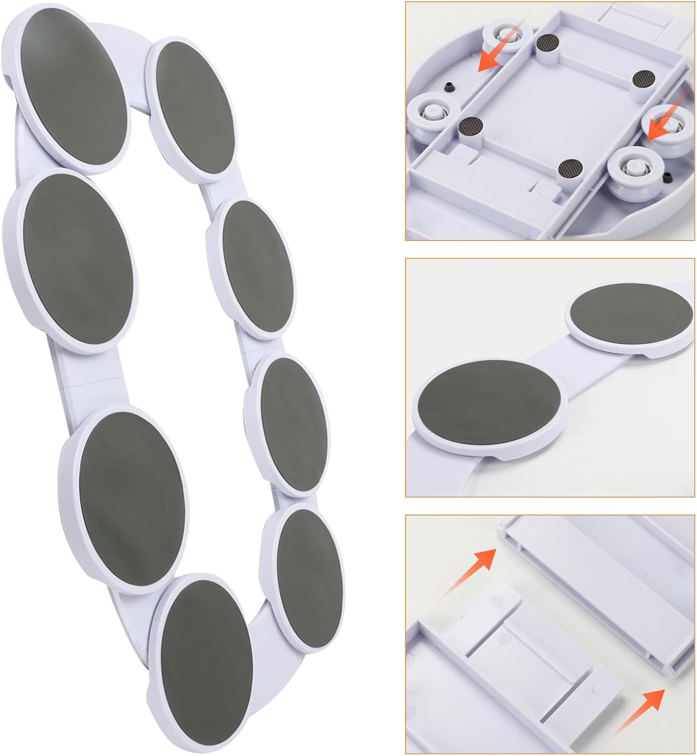 Ruaizel Expandable Serving Tray Turntable for Rectangular Tables White NEW