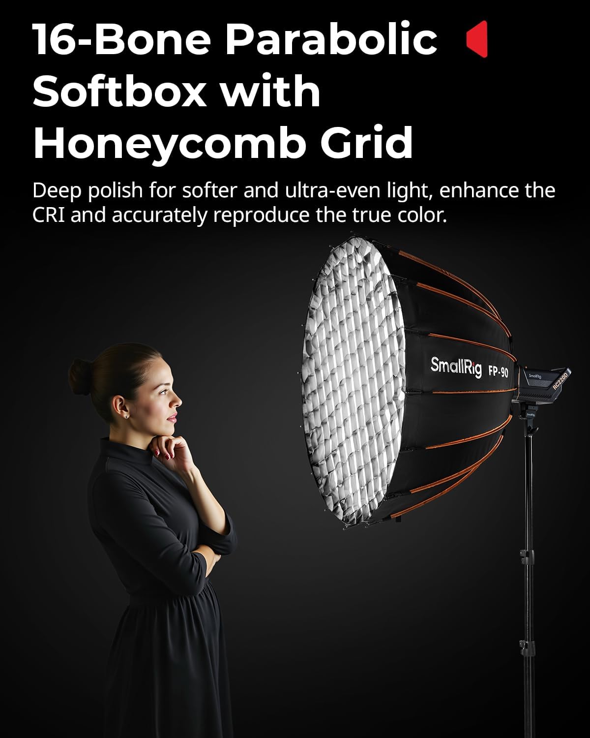 SMALLRIG 35.4" Soft Boxes Parabolic Softbox with Bowens Mount Studio 5395 NEW