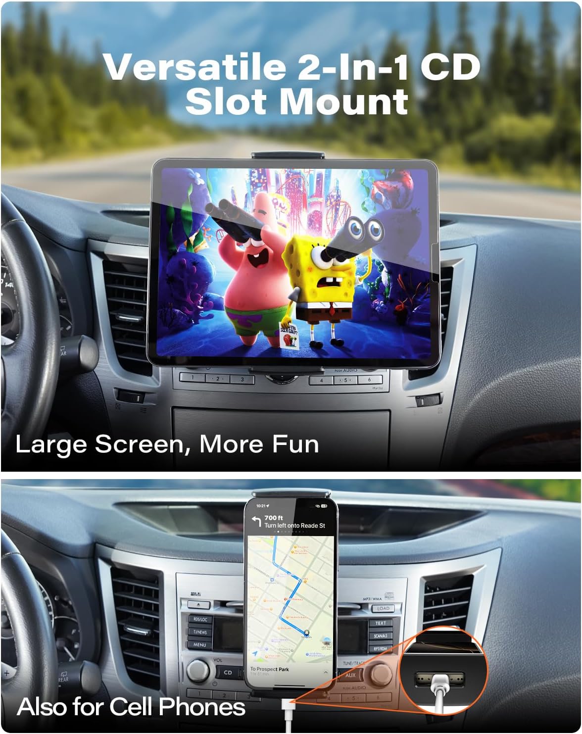 APPS2Car Universal Tablet Car Mount Holder for 7-11 Inch Devices - NEW