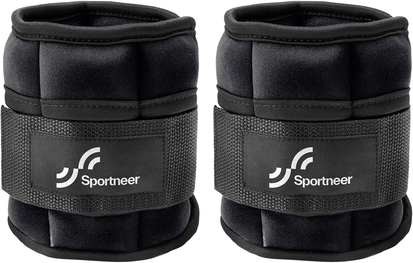 Sportneer Adjustable Ankle Weights 0.9-4.5 kg, 1-5 lbs Each Pair PINK NEW