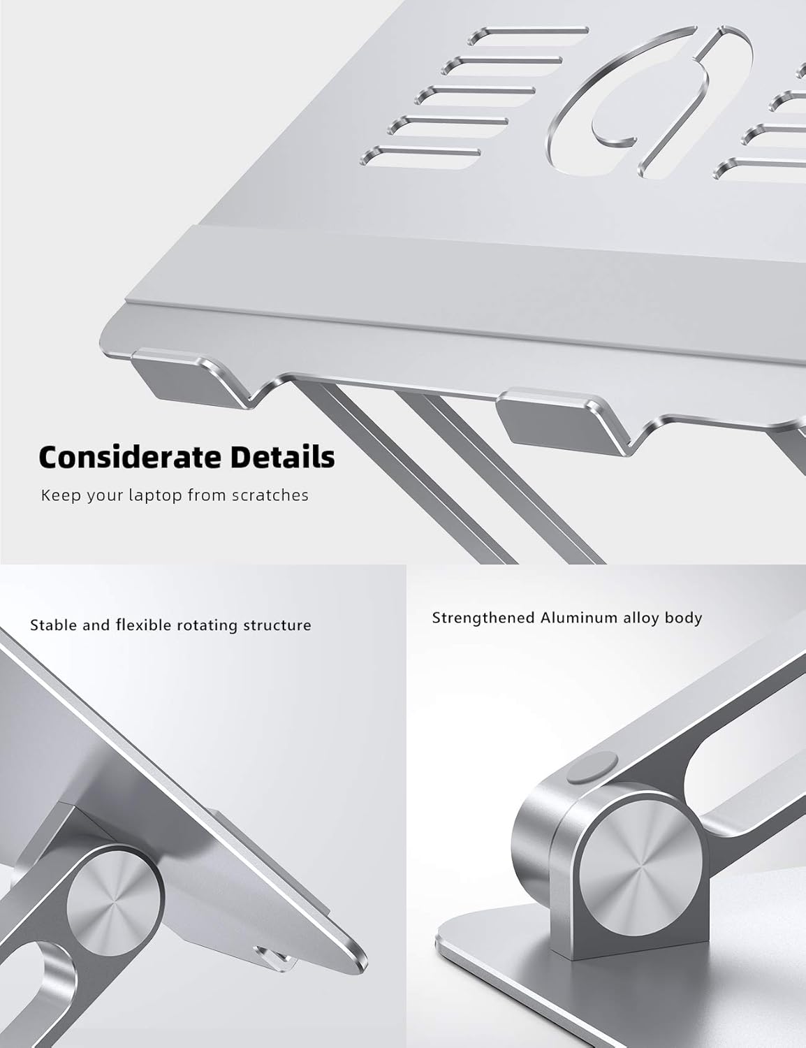 Lamicall Adjustable Stands Portable Aluminum Laptop Stand Riser for Home NEW