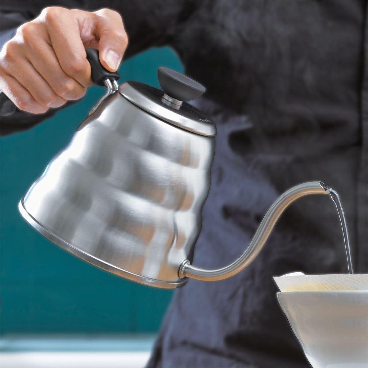 Hario Buono Stainless Steel Gooseneck Stovetop Coffee Kettle 1.2L DEMO