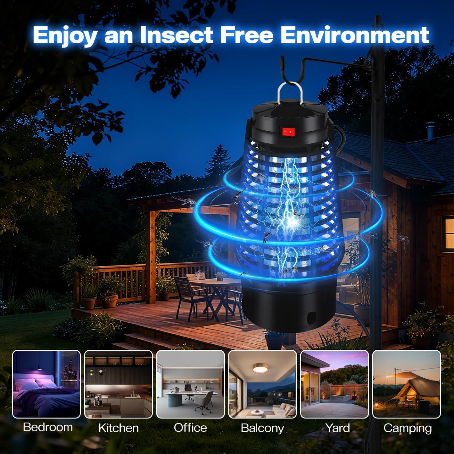 Necomi Bug Traps Zapper Outdoor Electric Mosquito Killer UV Light Sticky DEMO