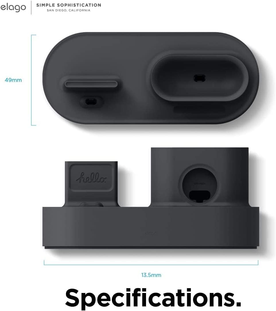 elago 3-in-1 Charging Dock for Apple Watch Series 10/9/8/7/6/5/4, Black NEW