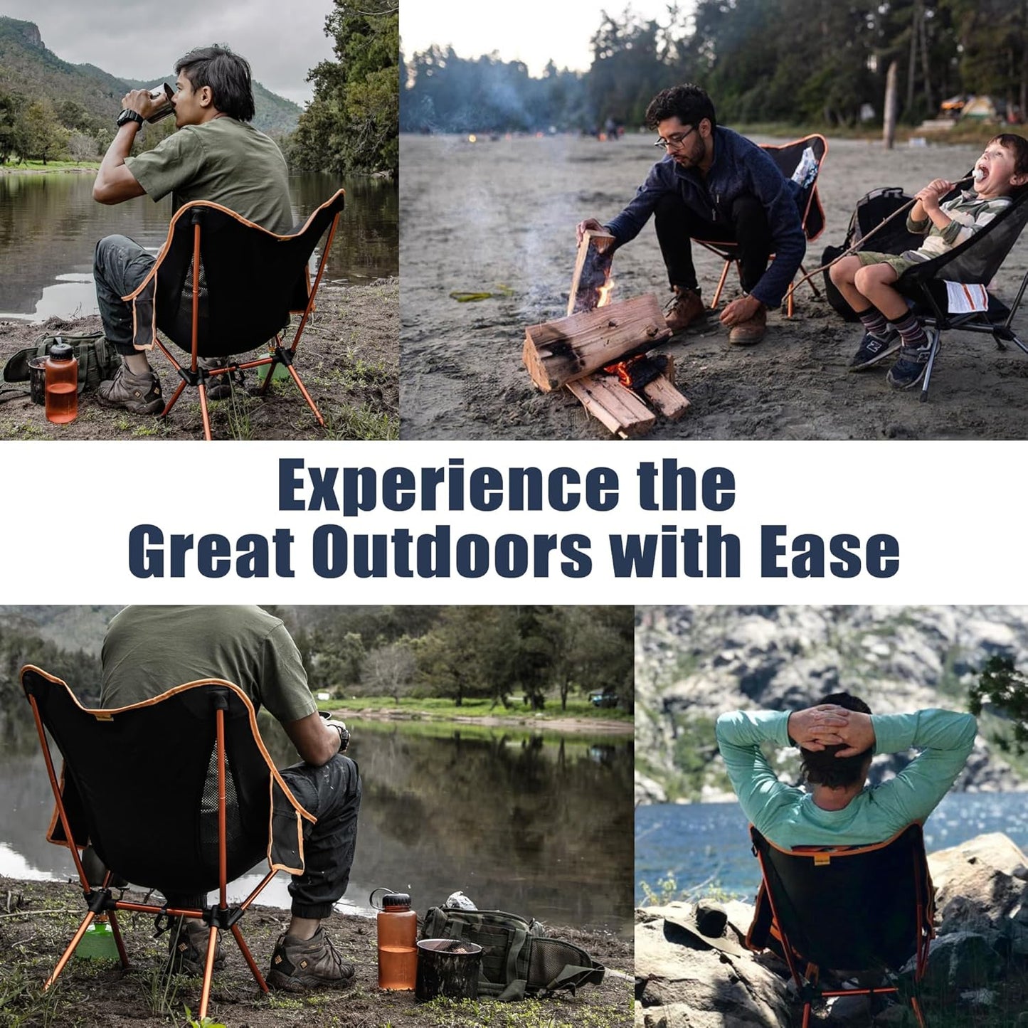 Trekology Ultralight Chairs Portable Camping Chair Compact Folding Lava DEMO