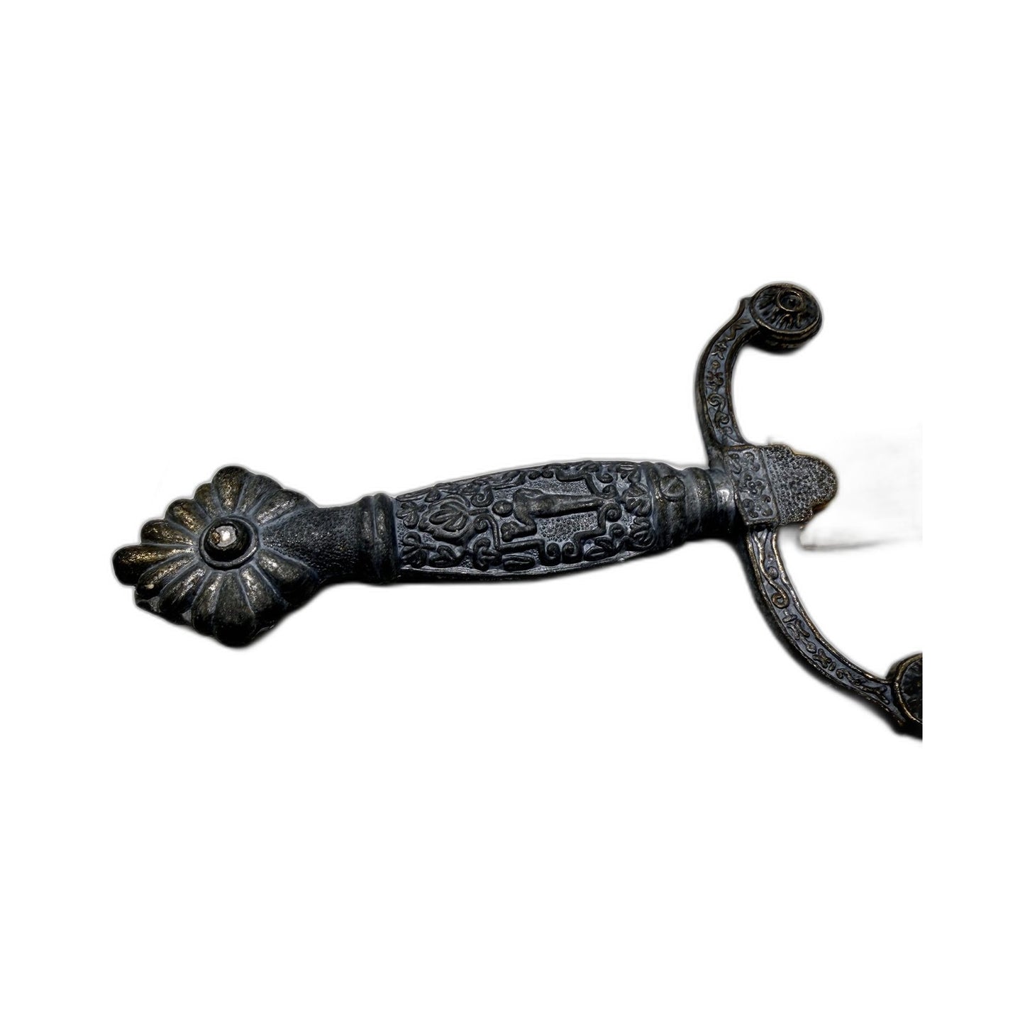 Vintage Decorative Sword Ornate Antique Collectible Gold Black Wall Decor