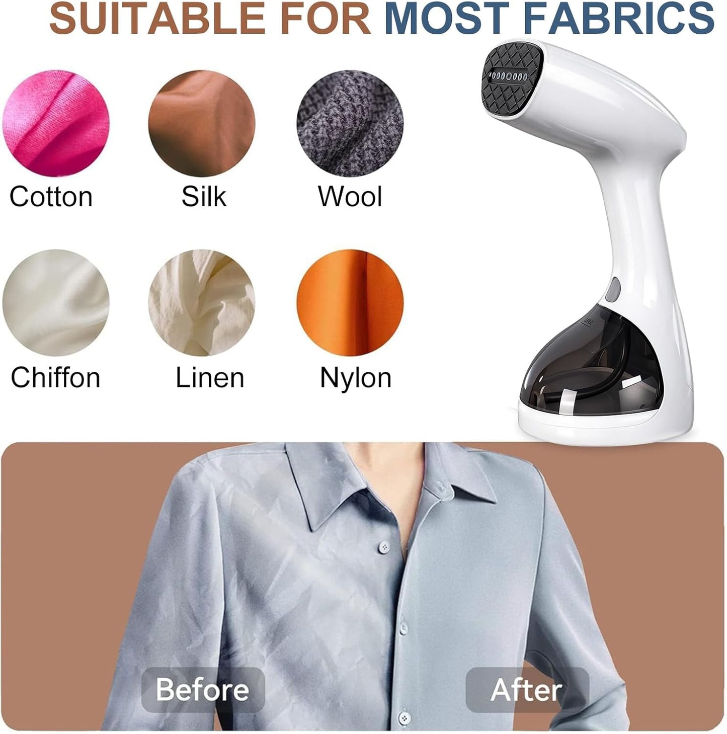 Intellihome 1500W Handheld Steamer for Clothes Portable Wrinkle Remover DEMO