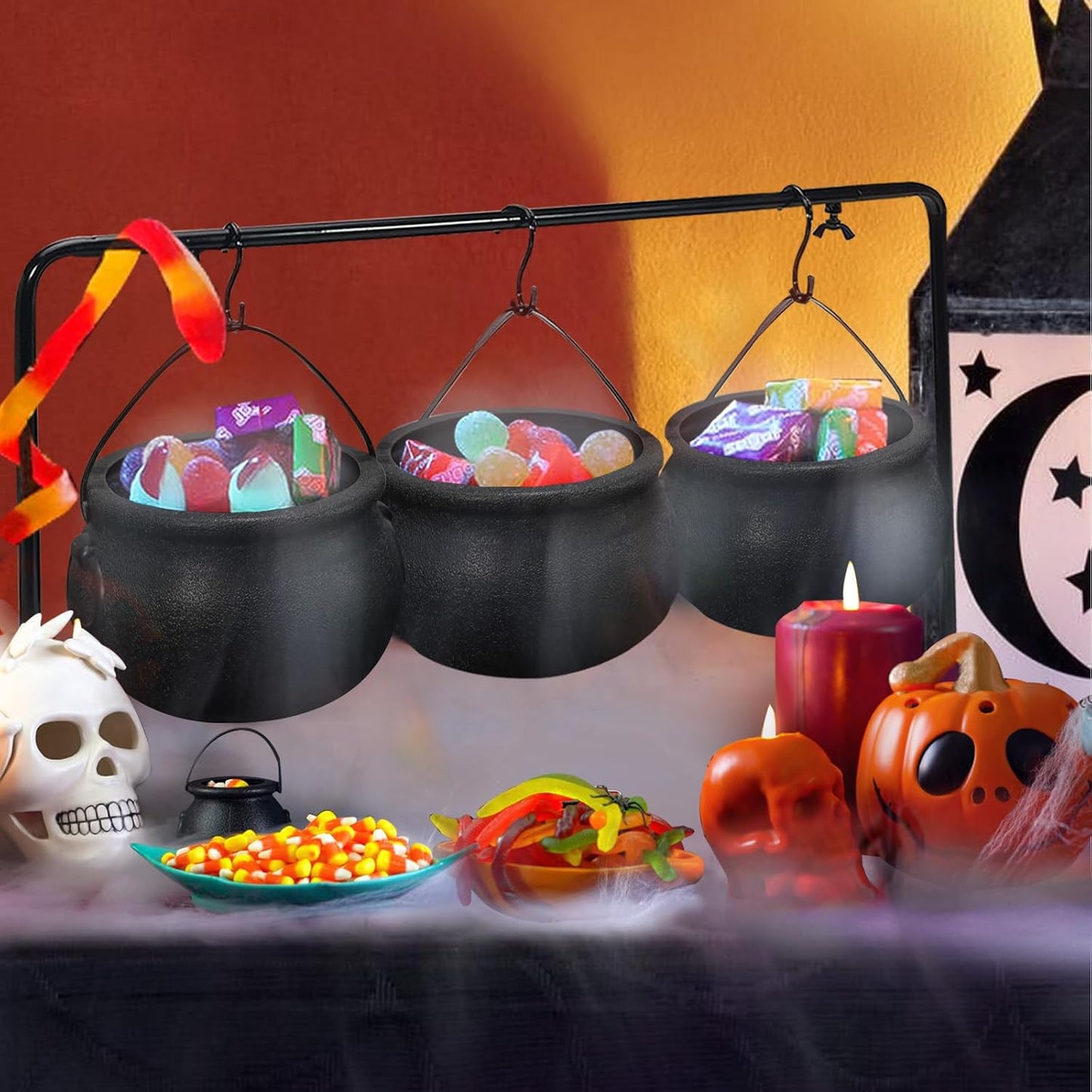 ORIENTAL CHERRY Halloween Decor Witches Candy Servers Black 22 x 4.72 11 NEW