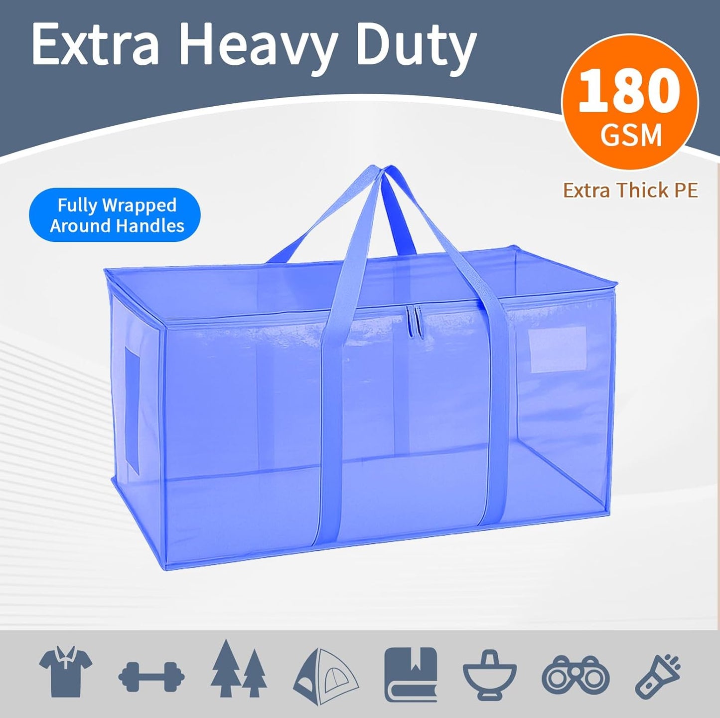 SummitFlare Heavy Duty 6 Moving Bags Waterproof Storage Totes with Handles NEW