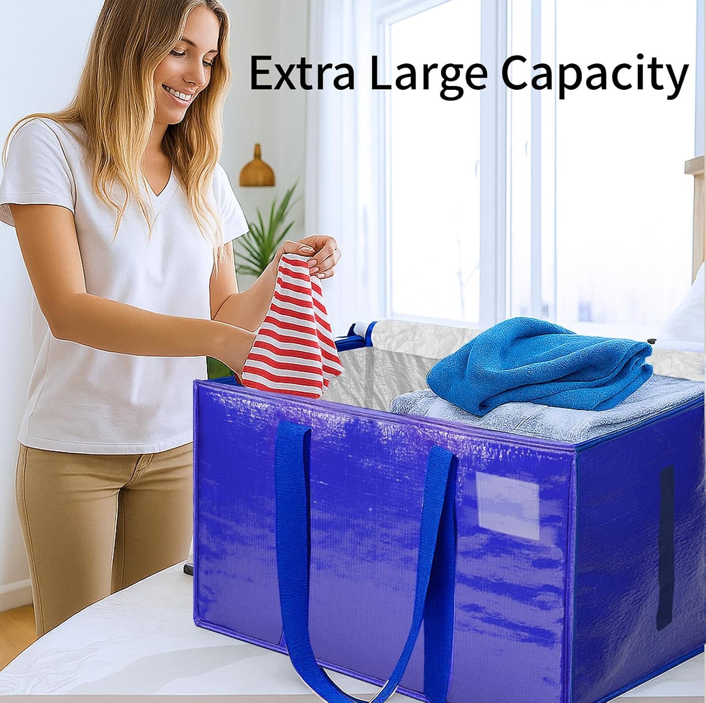 SummitFlare Heavy Duty 6 Moving Bags Waterproof Storage Totes with Handles NEW