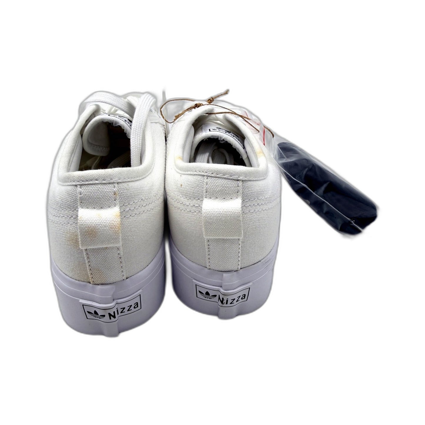 adidas Womens Nizza Platform Canvas White Sneakers - US Size 8.5 DEMO