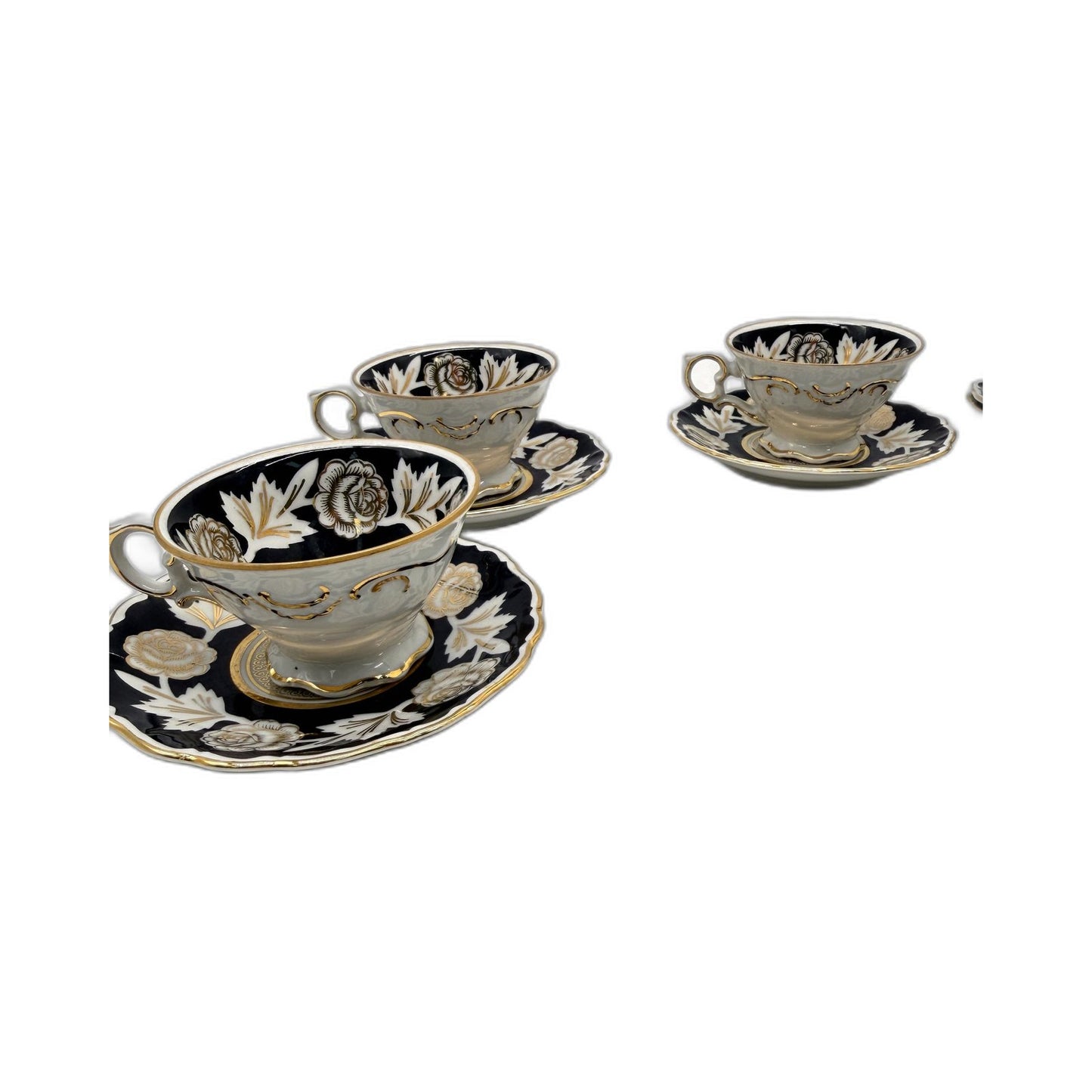 Bavaria Germany Maria Theresa Fine Porcelain 4 Expresso Cup & 6 Saucers Set