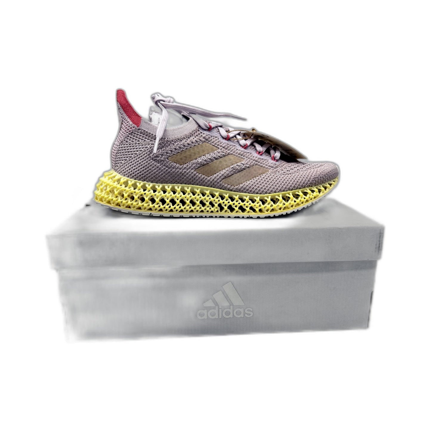 adidas Womens 4DFWD Lilac Pink Boost Cushioned Running Shoes US 8 DEMO