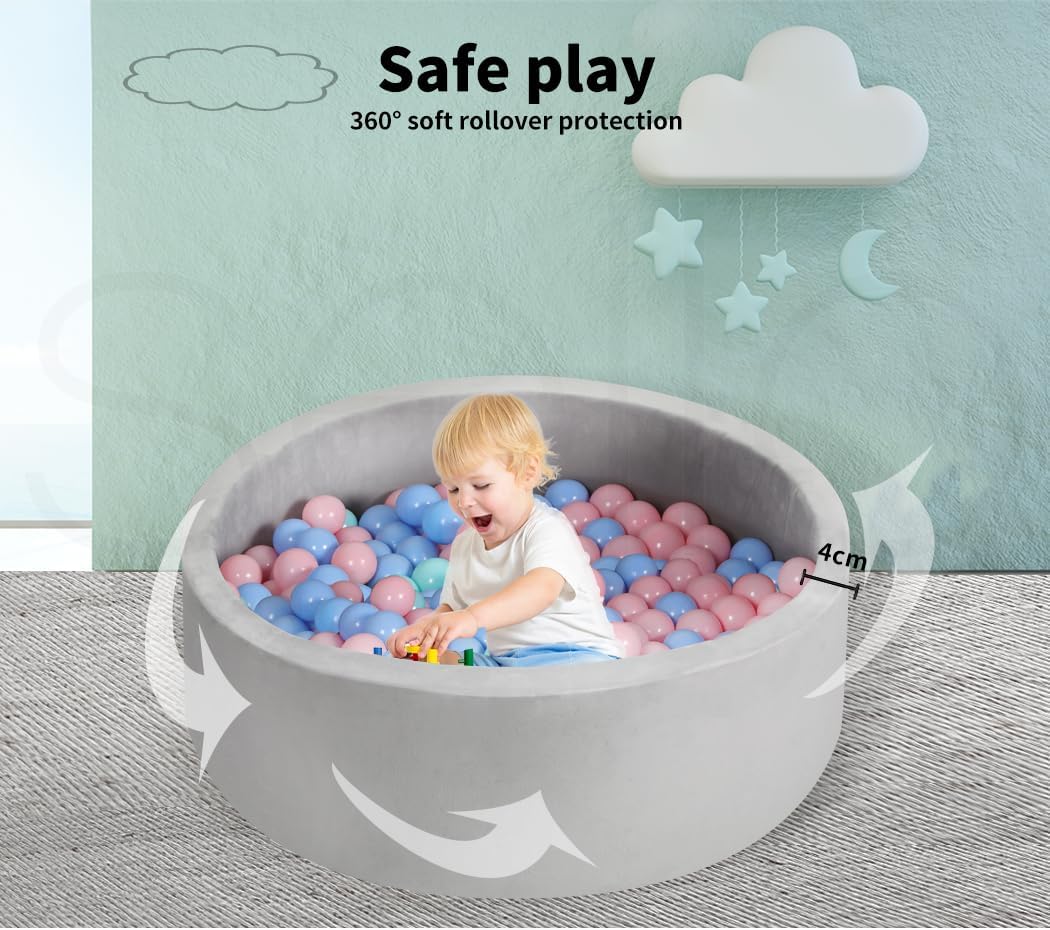 Bo Peep Kids Playpen Mat Comfy Soft Foam Soft Grey Barrier Toy Pad *No Balls NEW