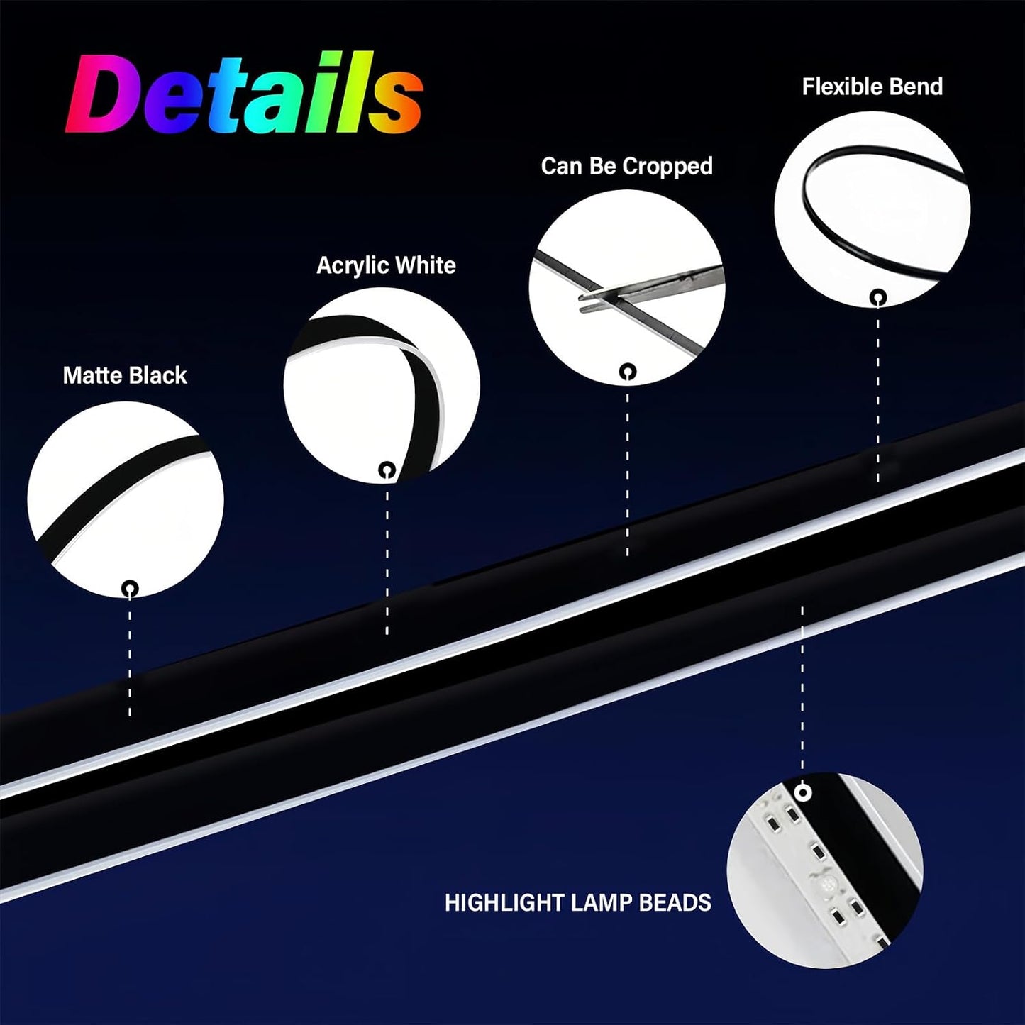 Cooloops Multicolor Neon Light Kit Acrylic Interior Car LED 10-in-1 App DEMO