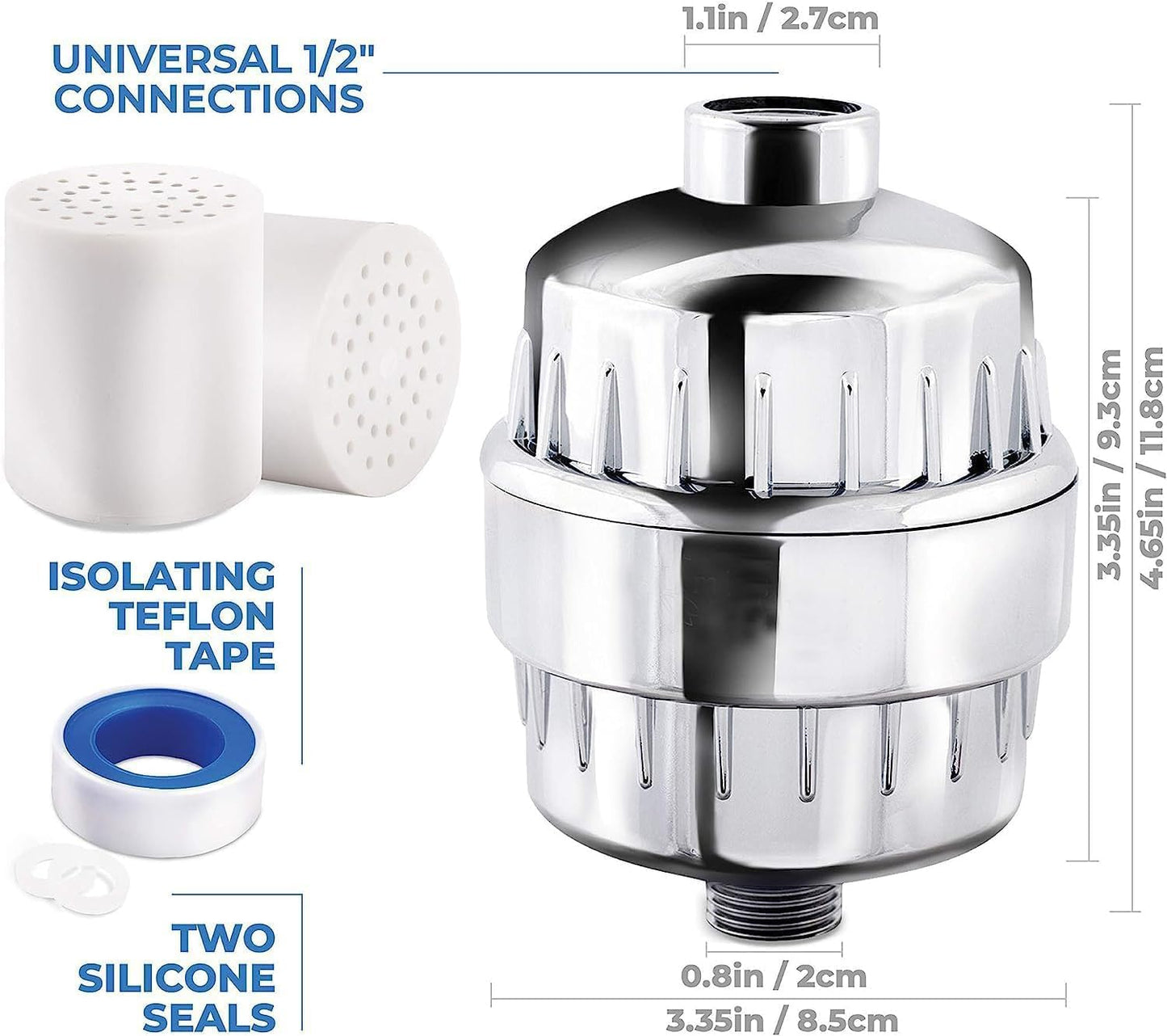 OHFULLS 25 Showerhead Filters Stage Shower Filter with Vitamin C for Hard NEW