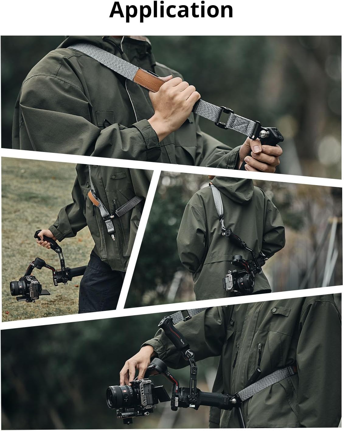 SMALLRIG Weight-Reducing Shoulder Strap for Handheld Stabilisers Black DEMO