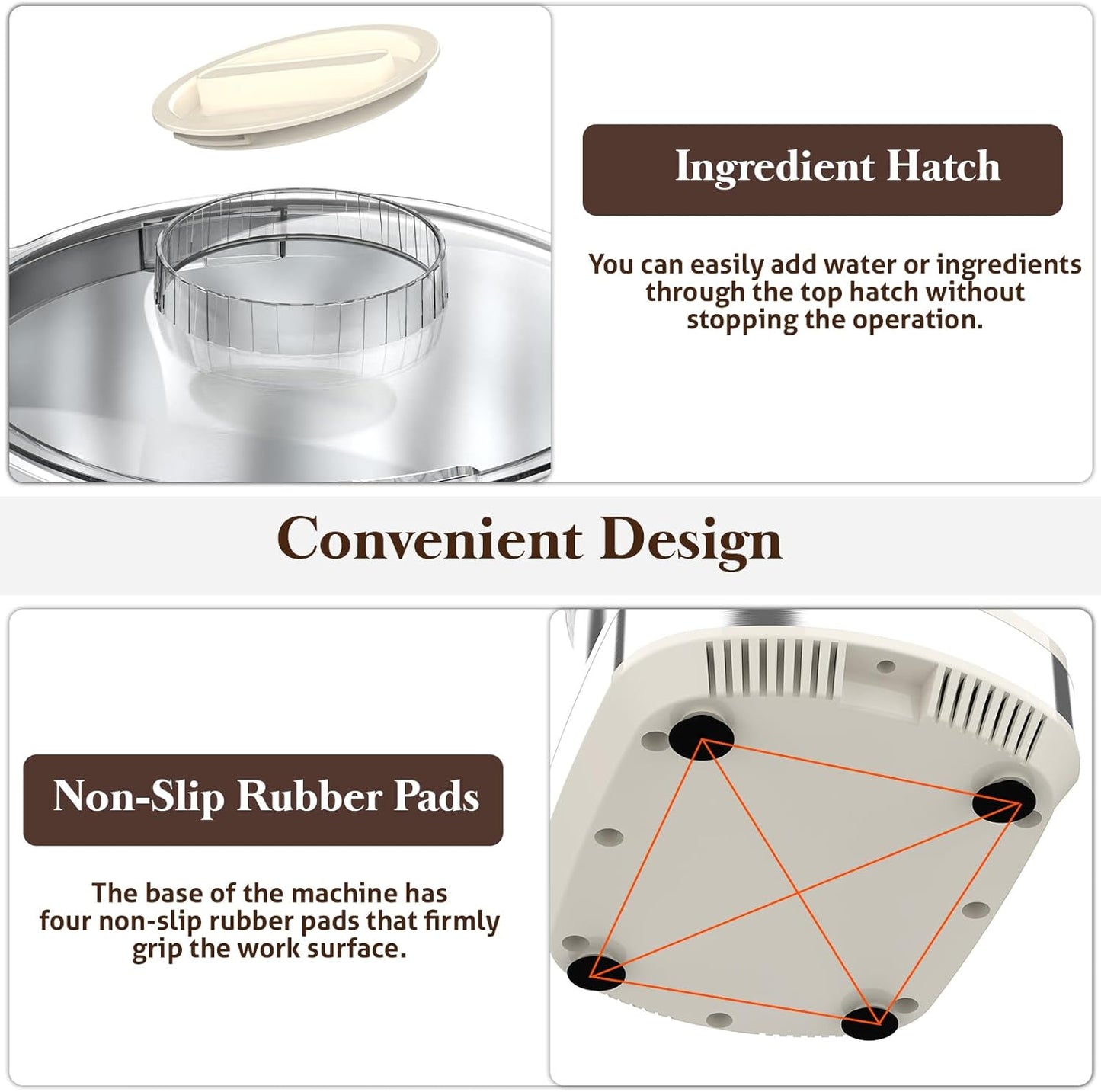 ADVWIN 7L Beige Stand Mixer with Kneading & Ferment Functions for Baking NEW