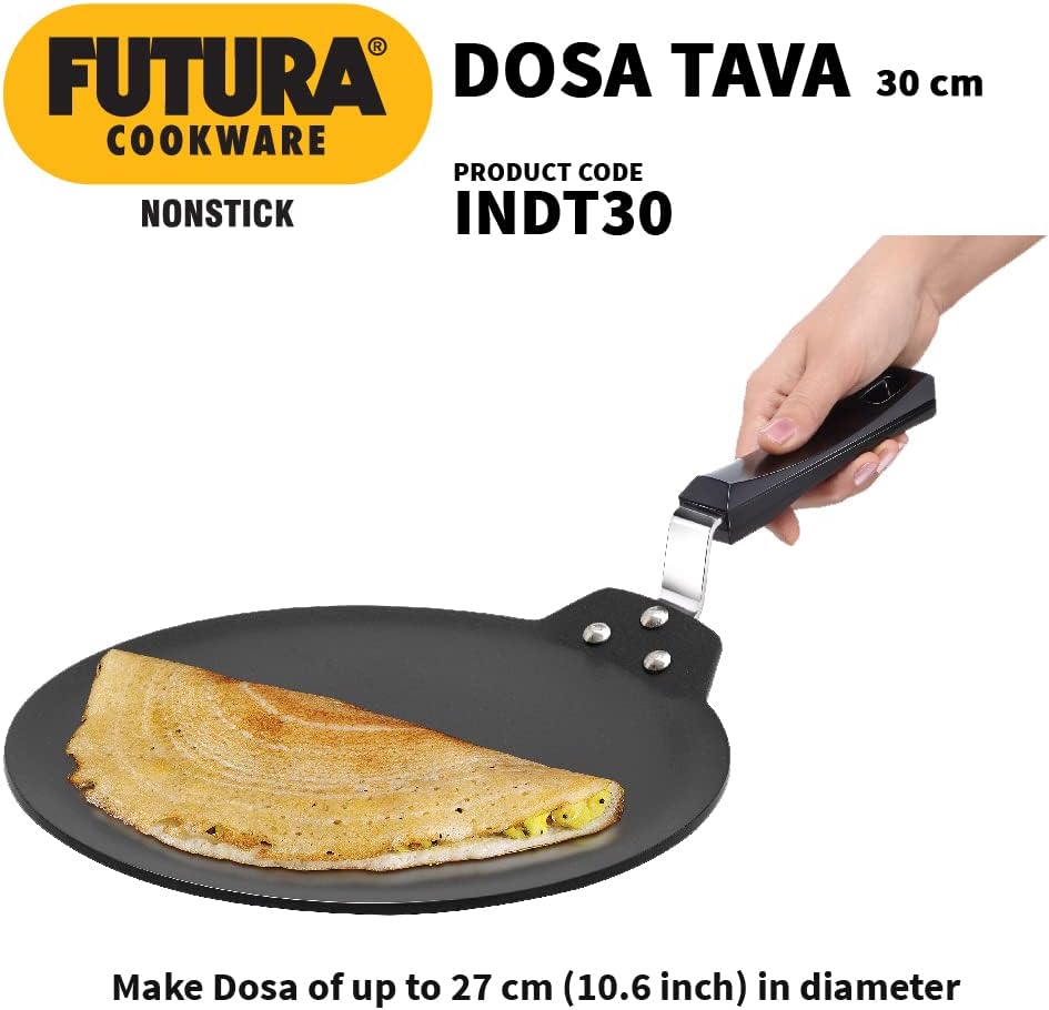 Futura Induction Compatible Non-Stick Dosa Tava Frying Pan 30cm Diameter DEMO