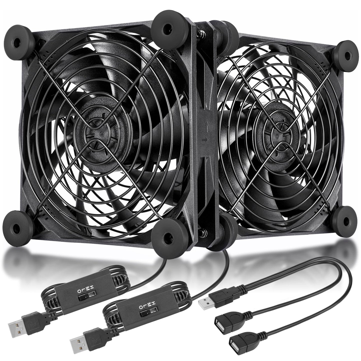 upHere Quiet USB Fans USB Powered Computer Cooling Fan with 3-Speed DEMO