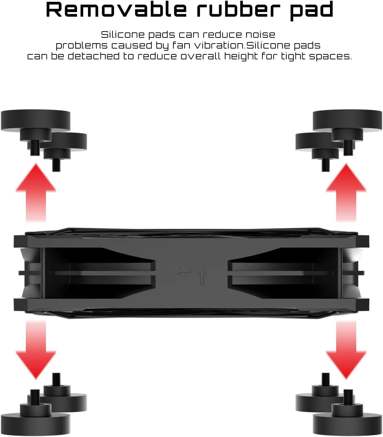 upHere Quiet USB Fans USB Powered Computer Cooling Fan with 3-Speed DEMO