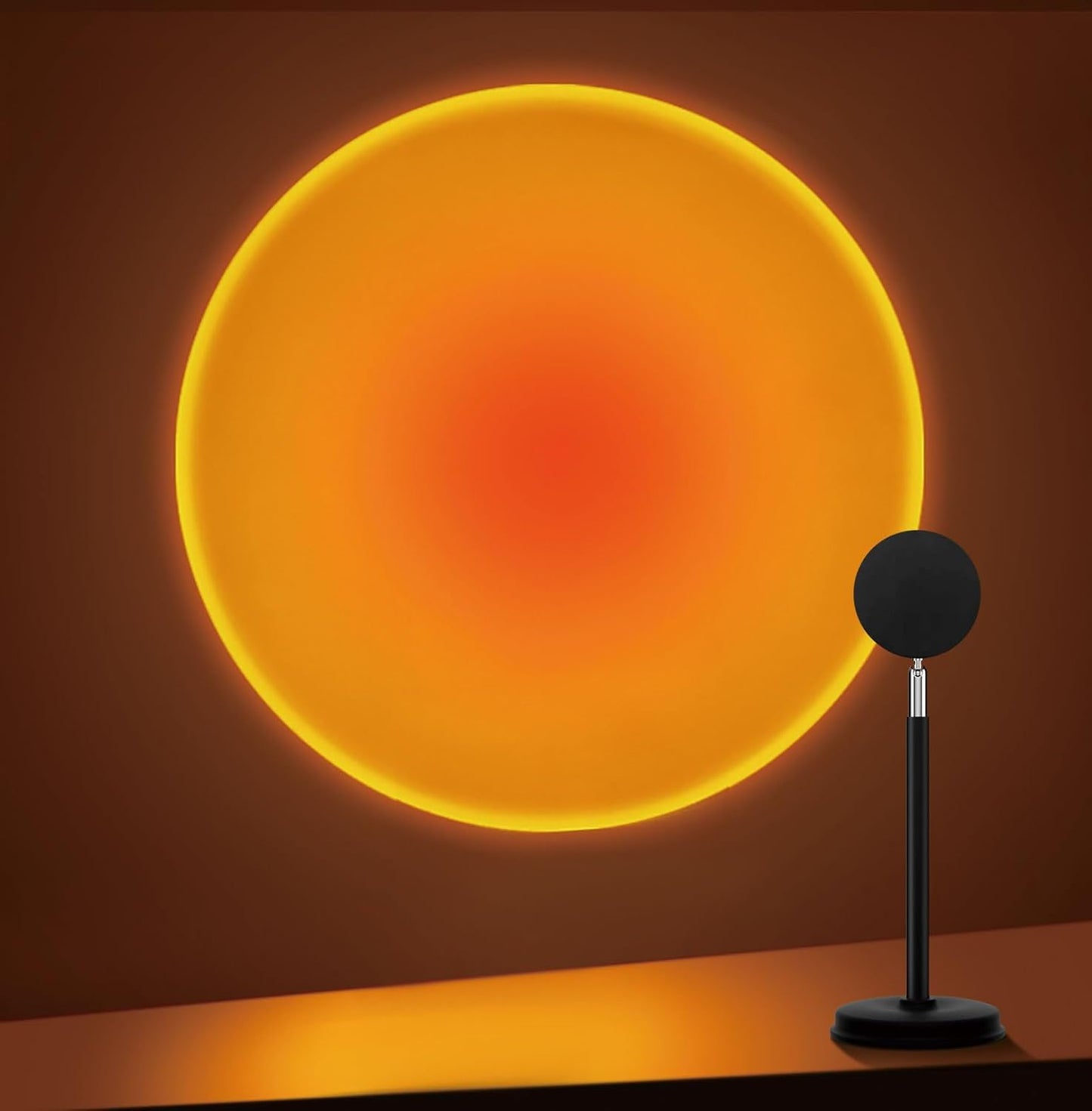 LEKEONE 16 Color Changing Sunset Lamp Projector Night Light for Bedroom, DEMO