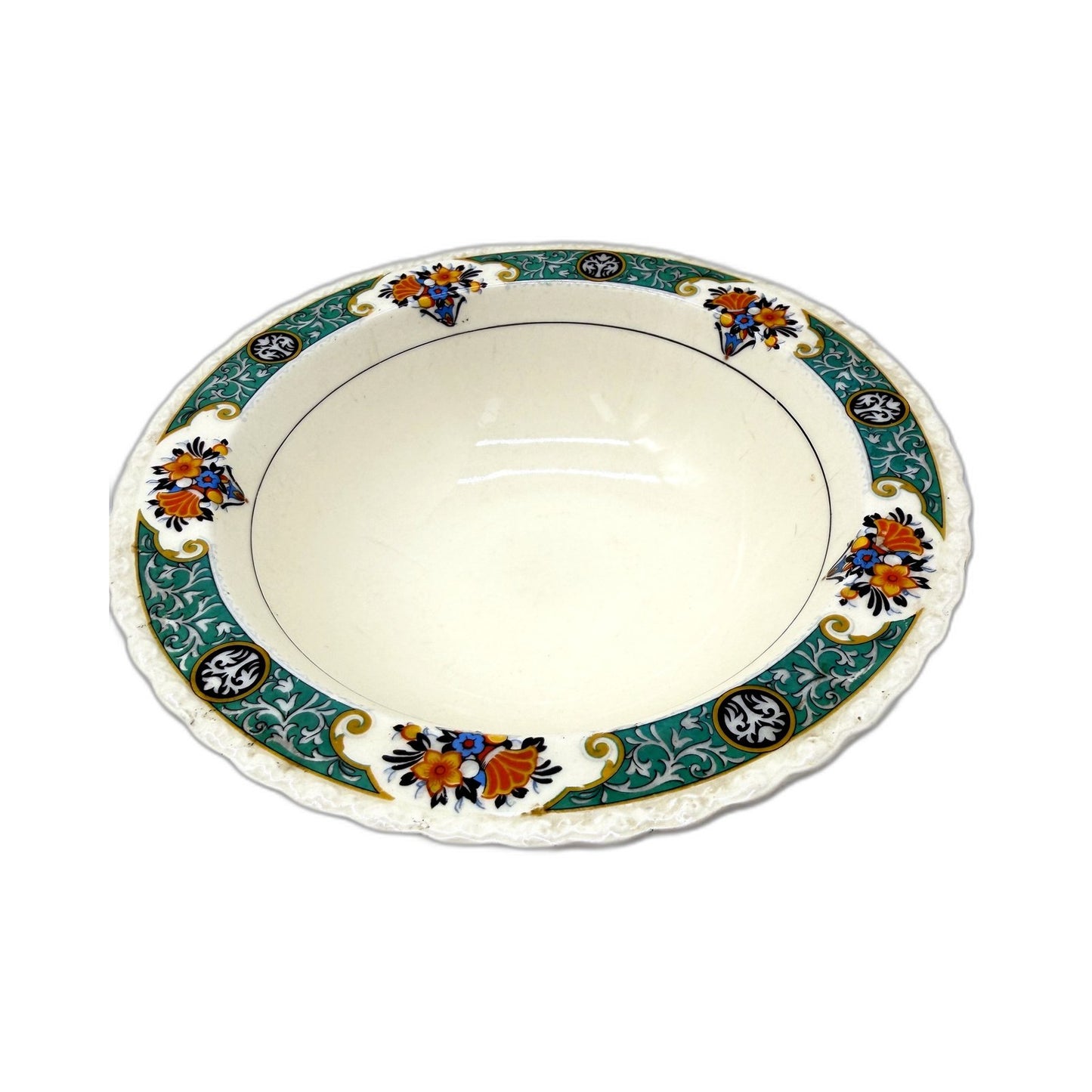 VINTAGE Myott Son & Co 6-Piece Ceramic Serving Bowl Set with Floral Pattern