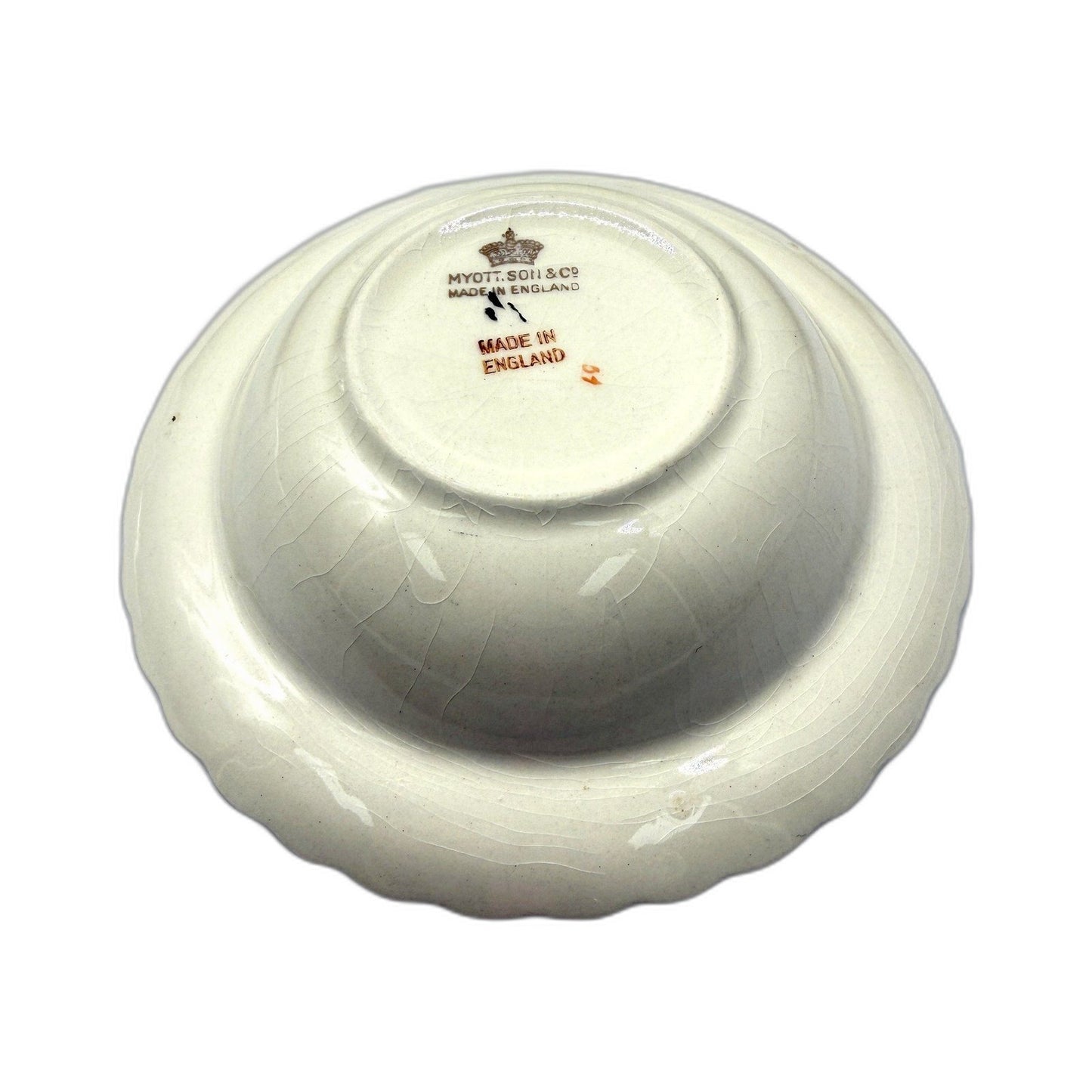 VINTAGE Myott Son & Co 6-Piece Ceramic Serving Bowl Set with Floral Pattern