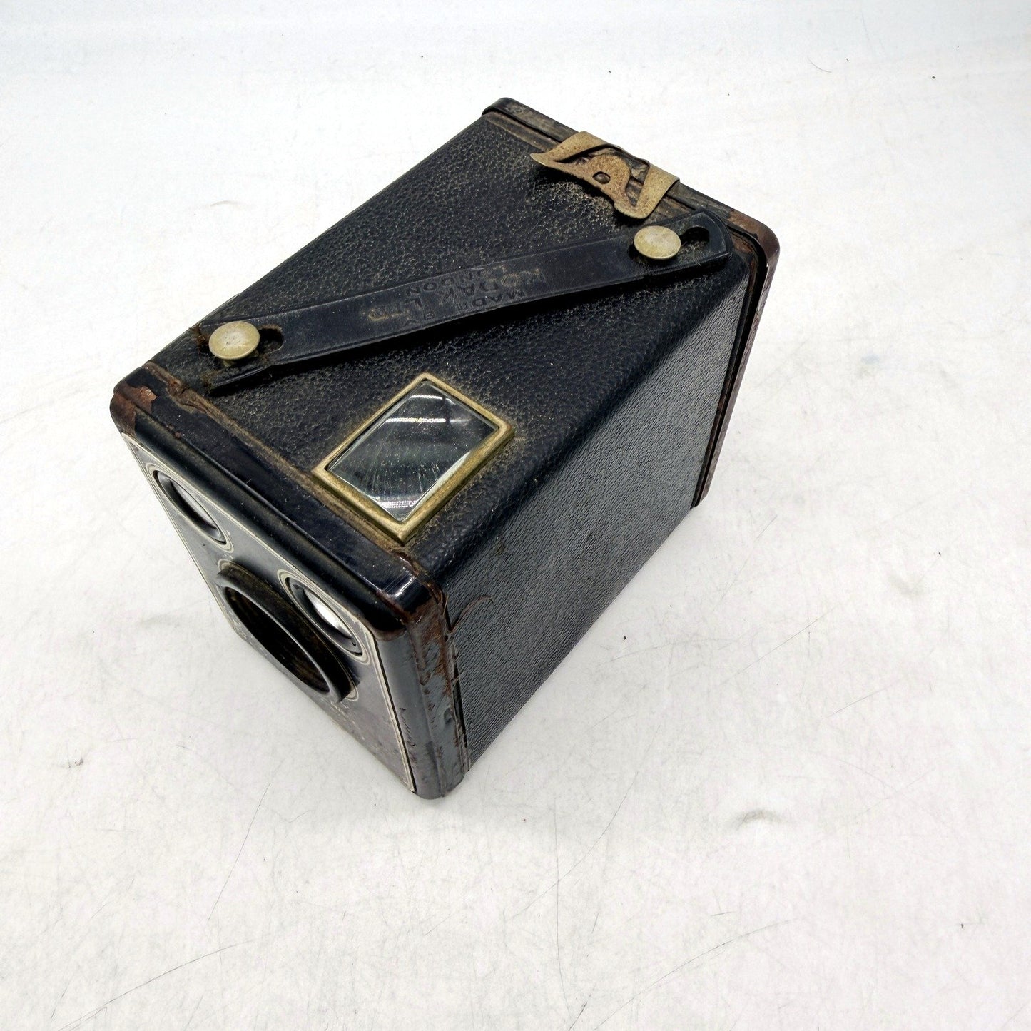 VINTAGE Kodak London Six-20 Brownie Model C Antique Black Camera Box
