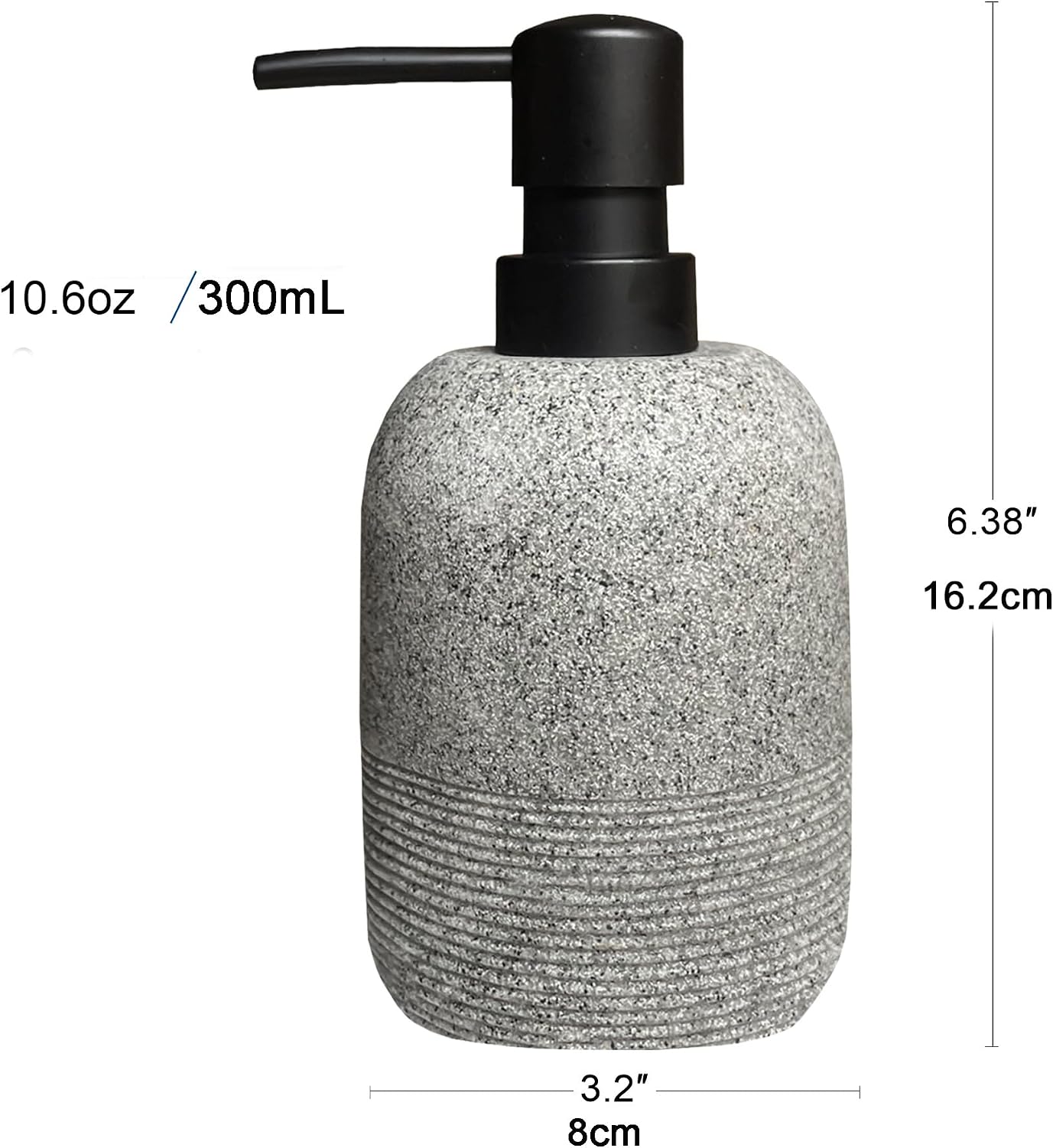 GalDal Grey Soap Dispenser for Bathroom Countertop - Stylish Pump NEW
