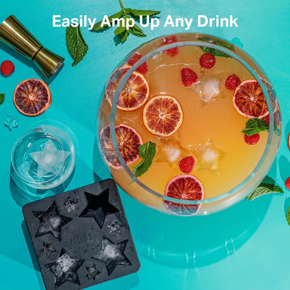 DRINKSPLINKS Star Silicone Ice Cube Tray Cute Novelty Candy Mold RED 3D NEW
