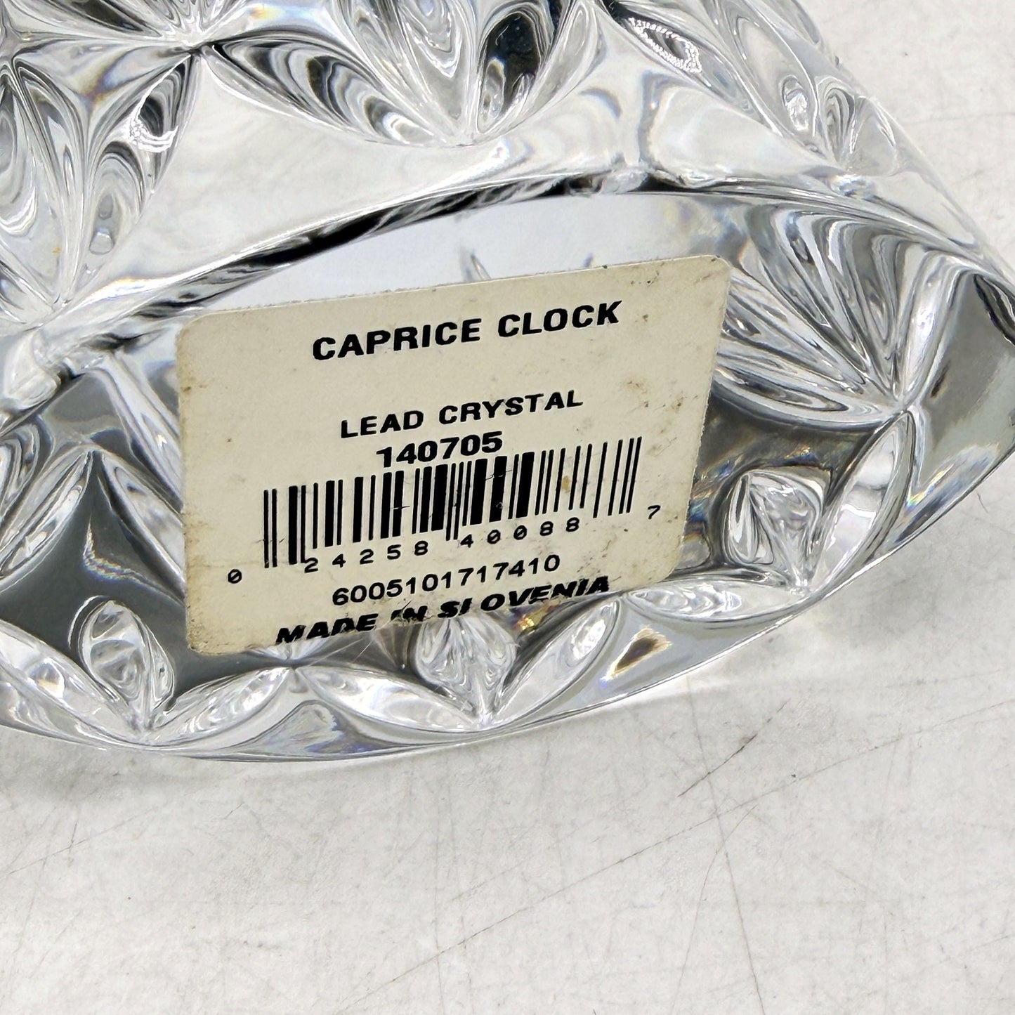 Marquis by Waterford Caprice Lead Crystal Clock Decorative Home Office Decor