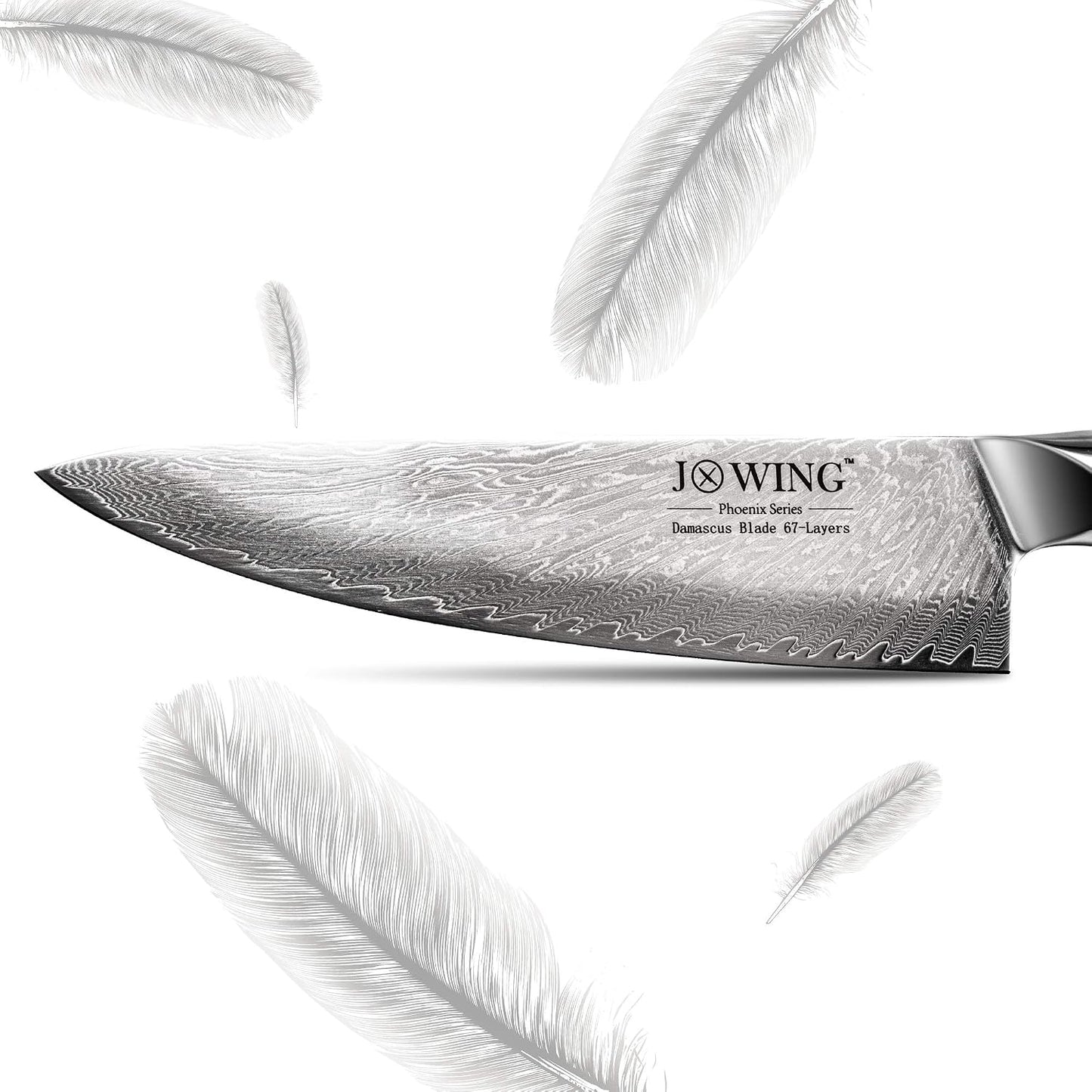 JXWING 8 Chef's Knives Inch Ultra Sharp Damascus Steel Chef Knife with G10 NEW