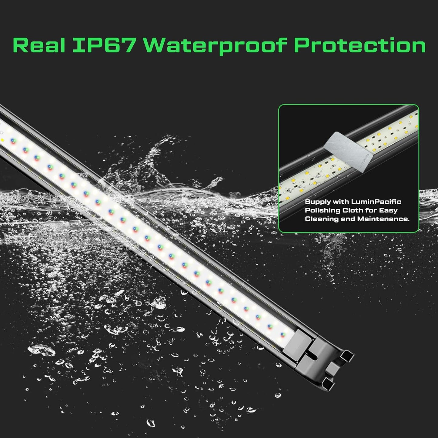 LuminPacific Waterproof Aquarium Grow Lights for Planted Tanks, Vast Grey DEMO