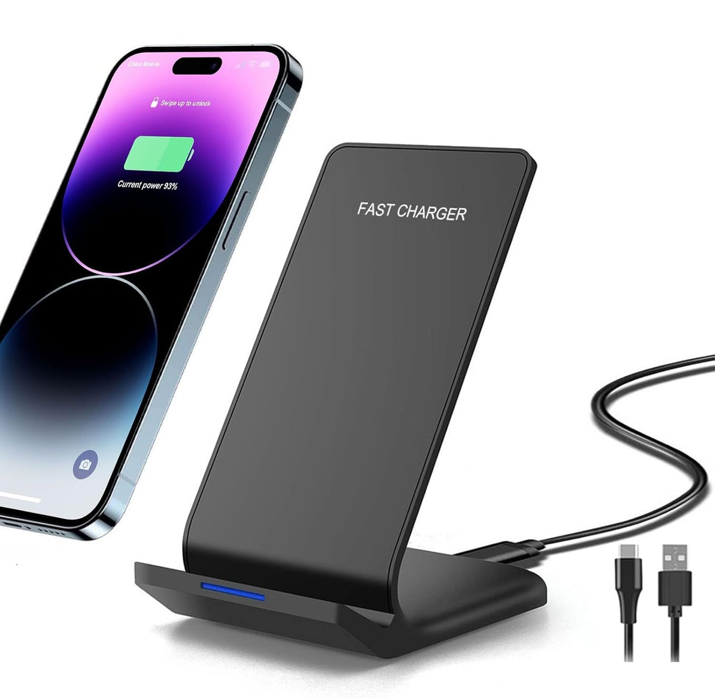 PDKUAI Wireless Charging Stand Fast Induction Charger for iPhone Black NEW