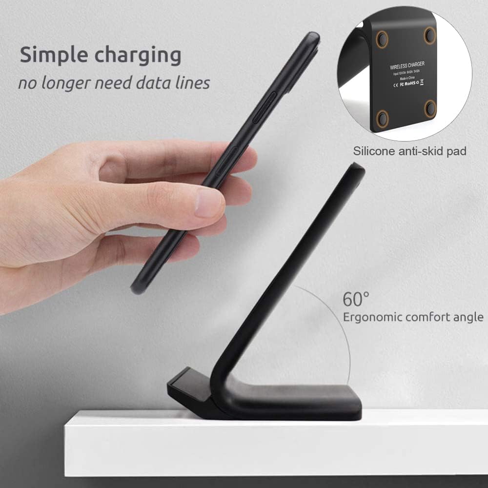 PDKUAI Wireless Charging Stand Fast Induction Charger for iPhone Black NEW