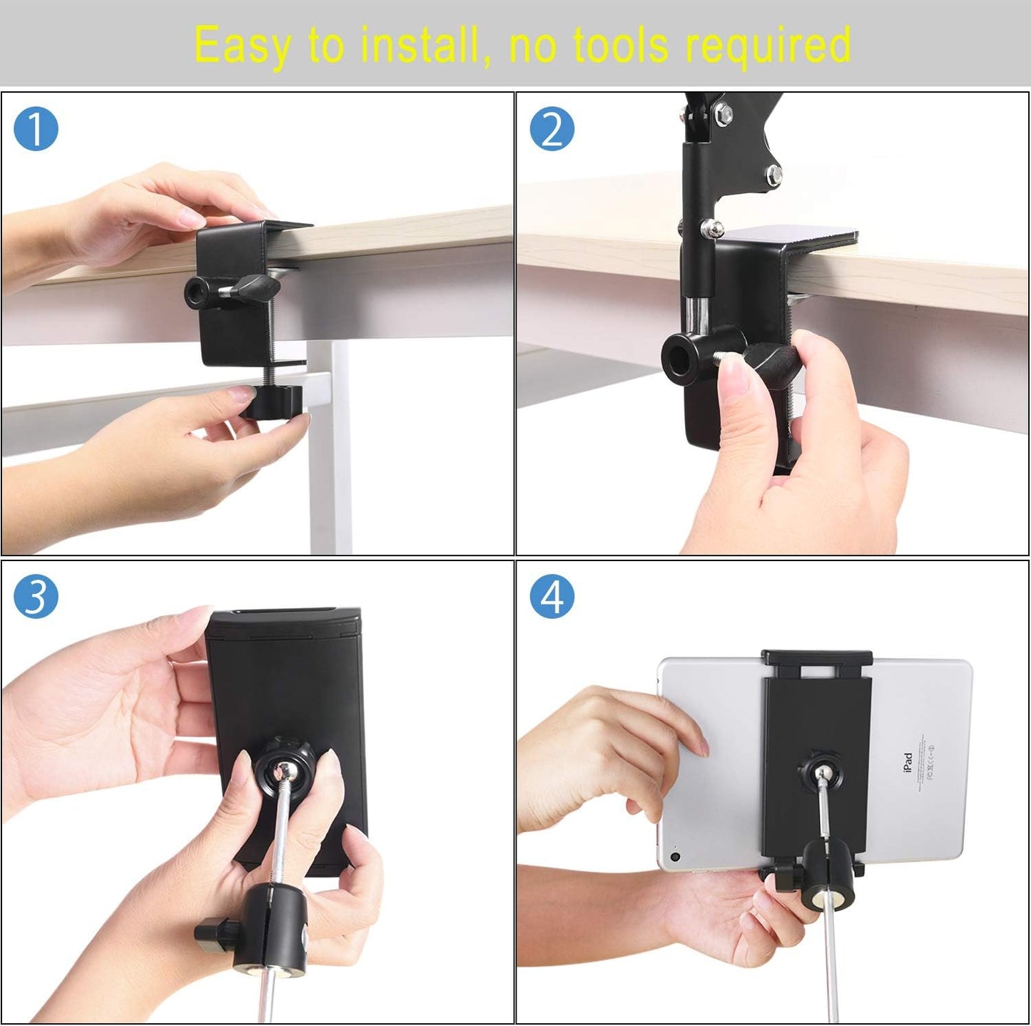 SAMHOUSING 360 Stands Degree Rotating Tablet Stand Holder Mount for Bed, NEW